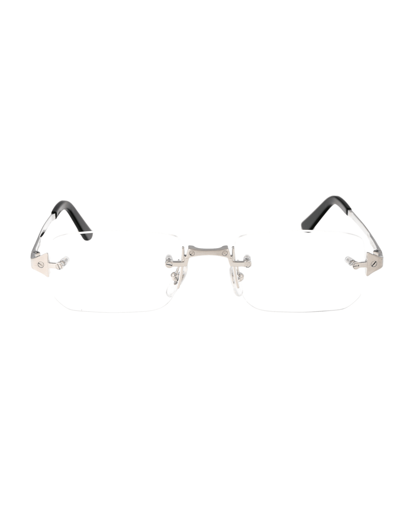 Cartier Eyewear Ct0479o Glasses - 002 SILVER SILVER TRANSPARENT