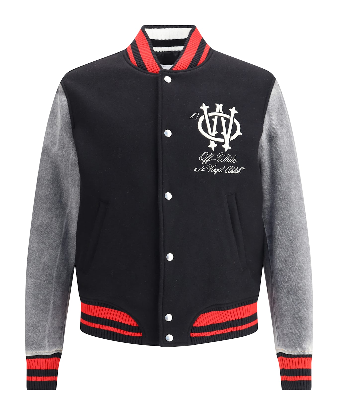 Off-White Gothic Ow Wool Varsity Jacket