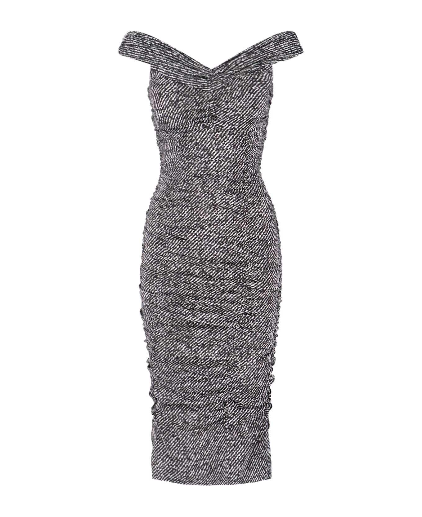 Dolce 
Gabbana Silk Midi Dress - Grey