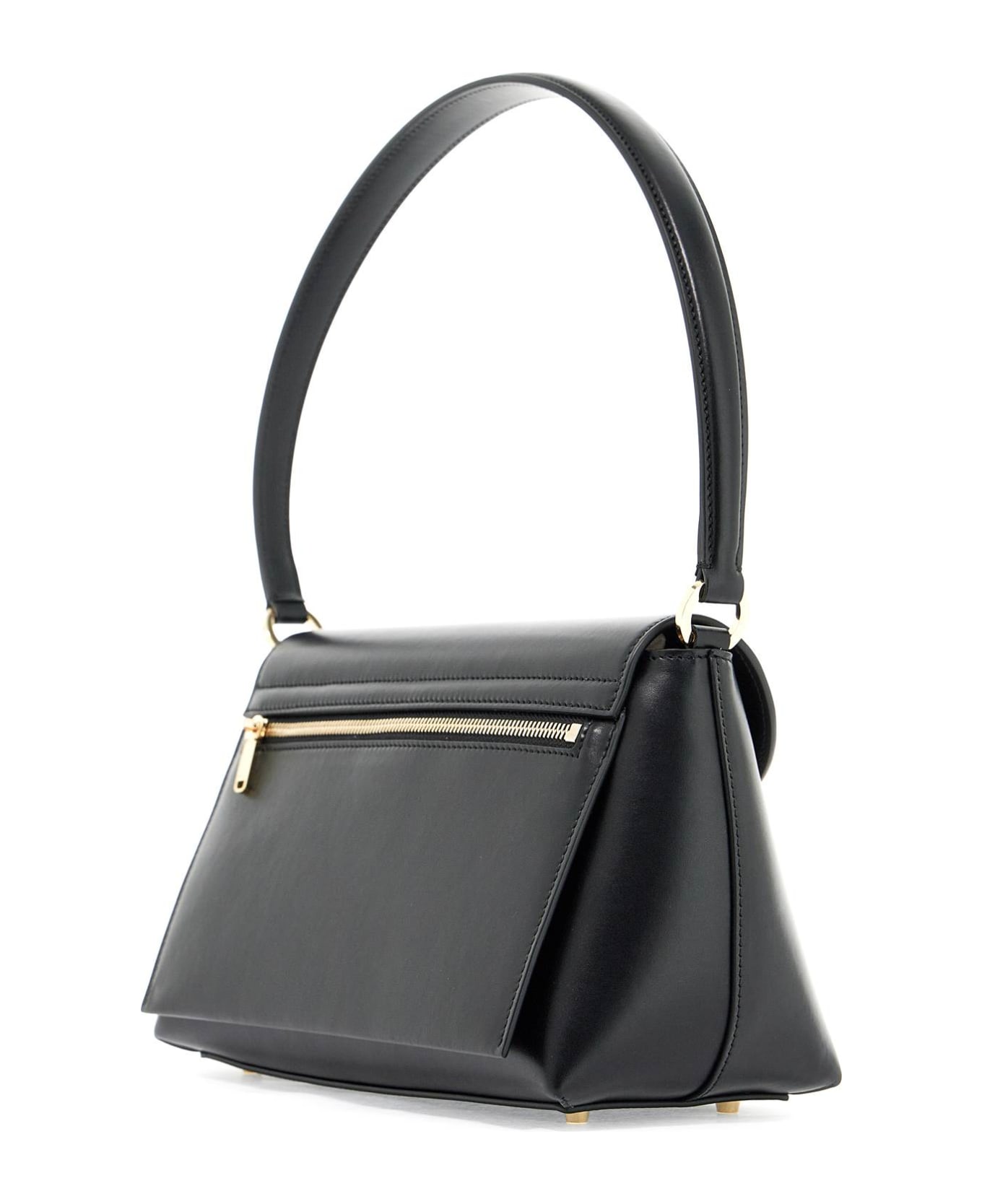 Bally Ollam Leather Shoulder Bag In - BLACK+YELGOLD (Black)