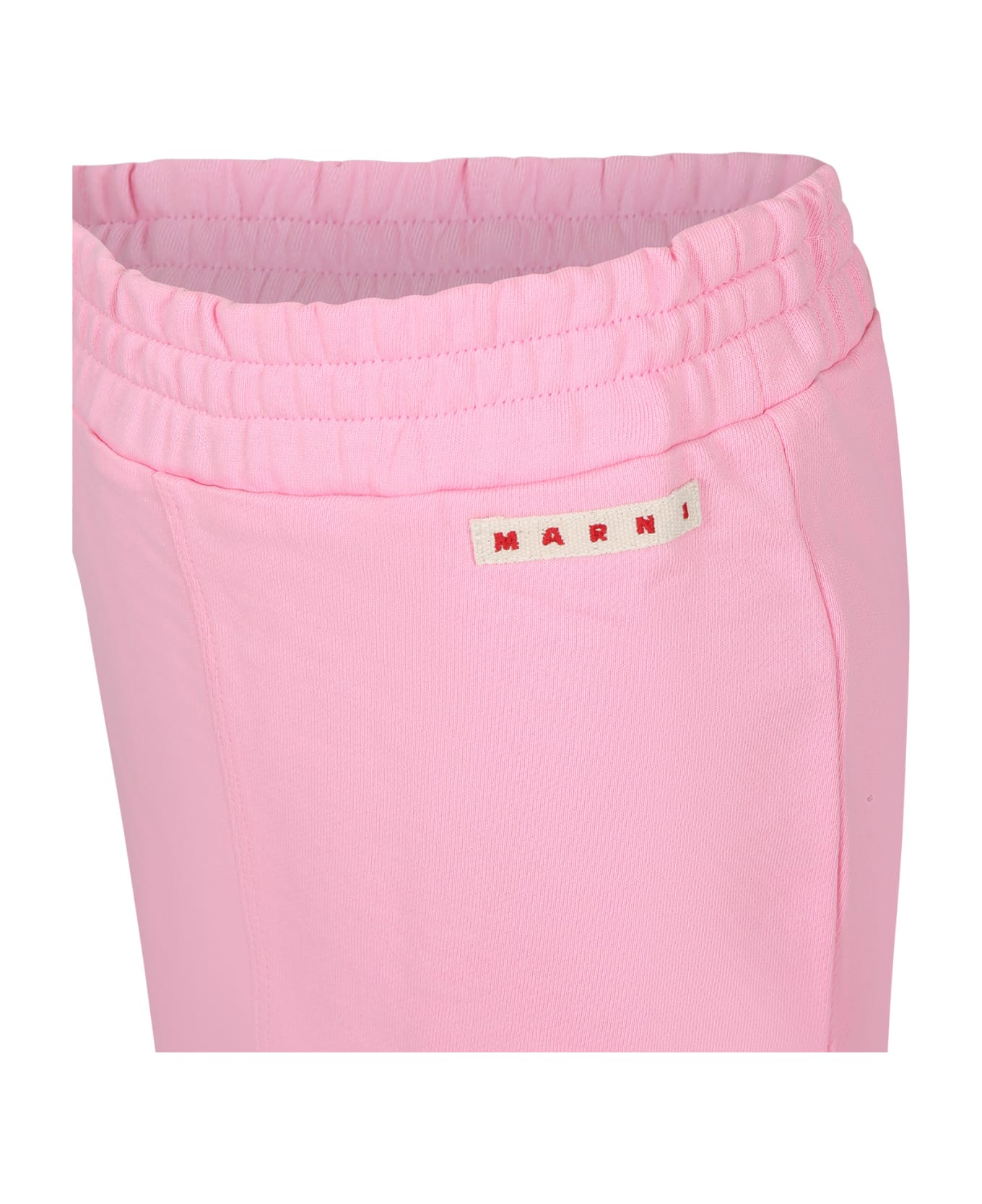 Marni Pink Skirt For Girl With Logo - Pink ボトムス