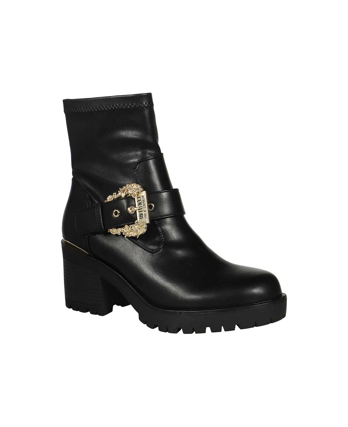 Versace Jeans Couture Wedge Ankle Boots - black