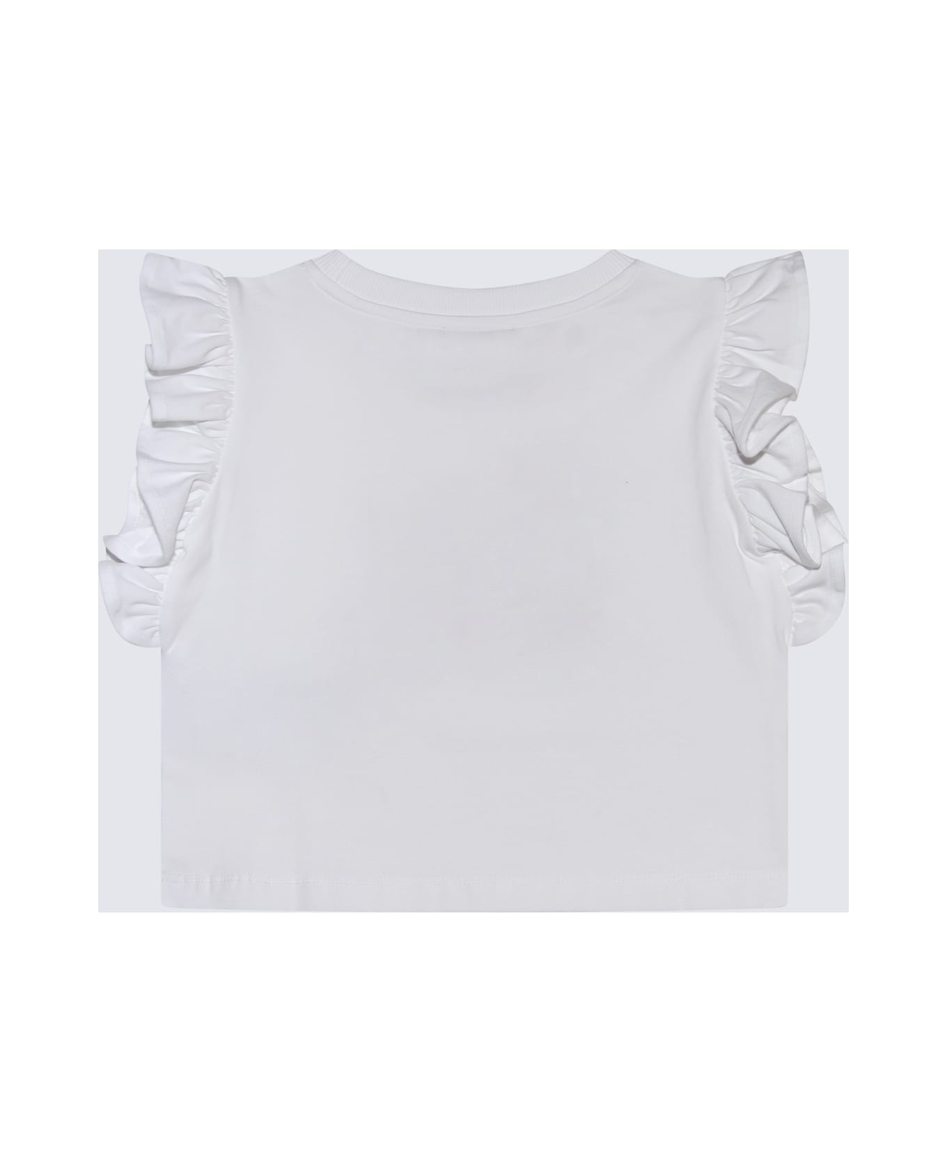 Moschino White Multicolour Cotton Blend T-shirt - White