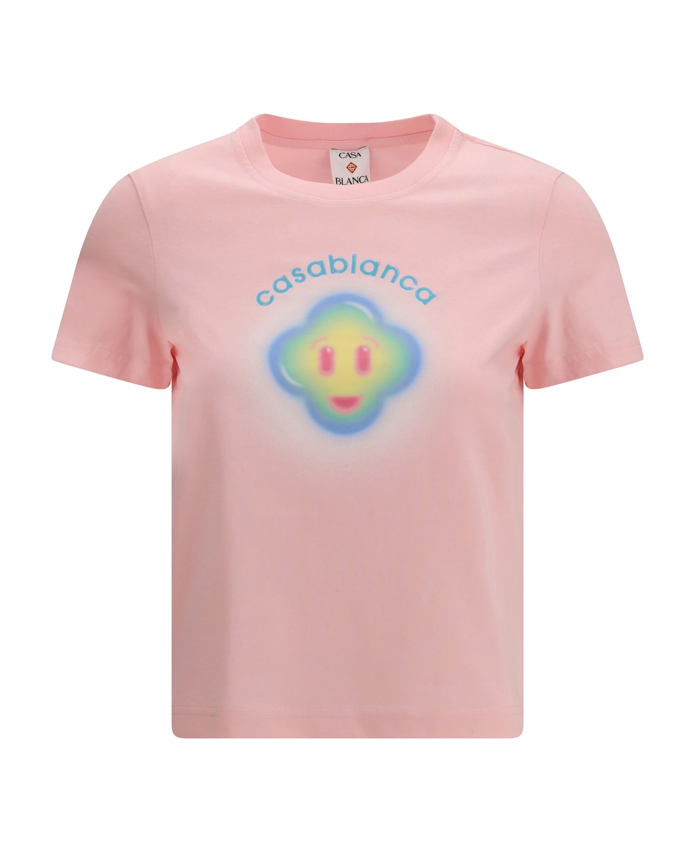 Casablanca Airbrush Smiley Fitted Short-sleeve T-shirt