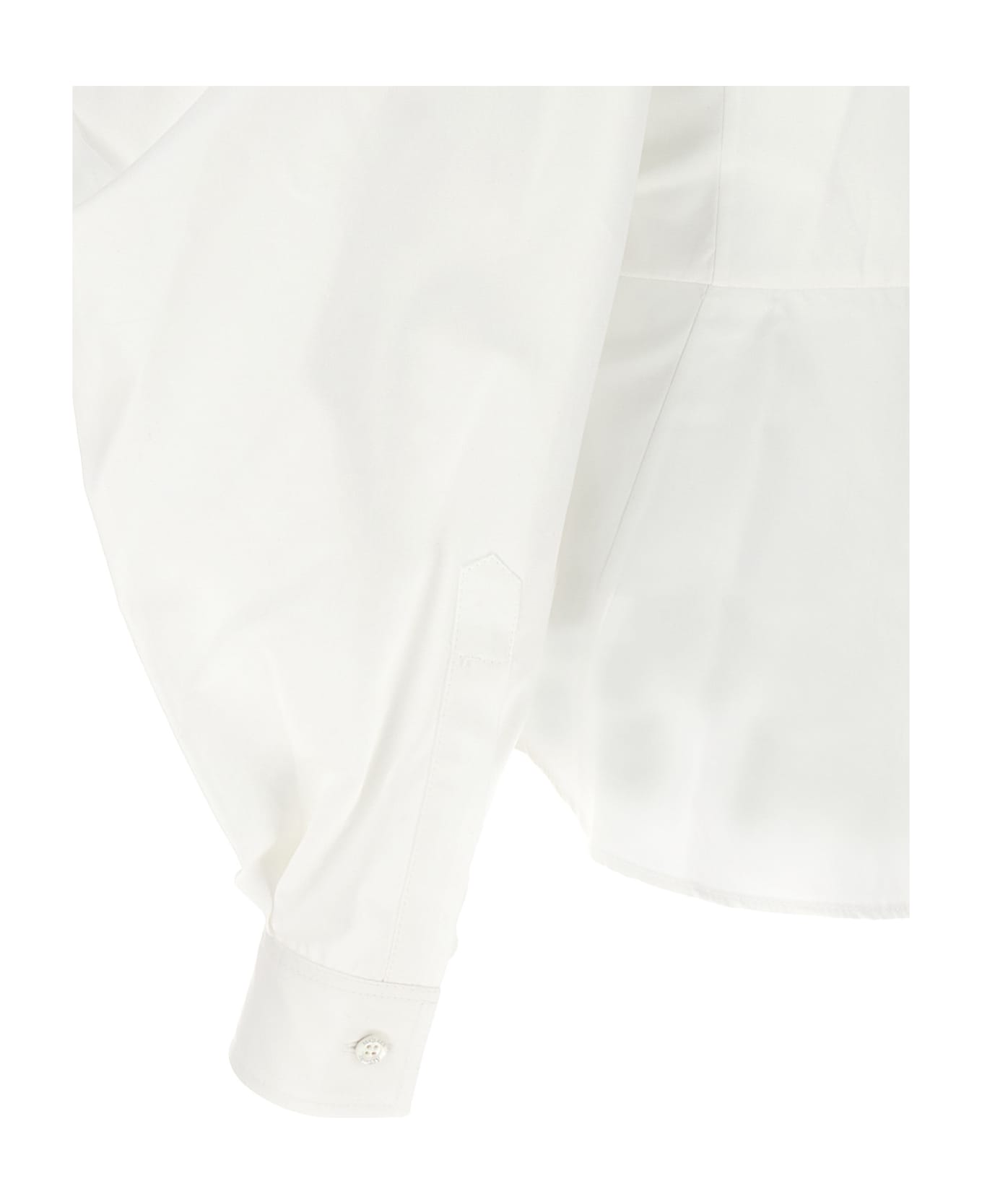 Alexander McQueen Cut Out Shirt On Shoulders - White ブラウス