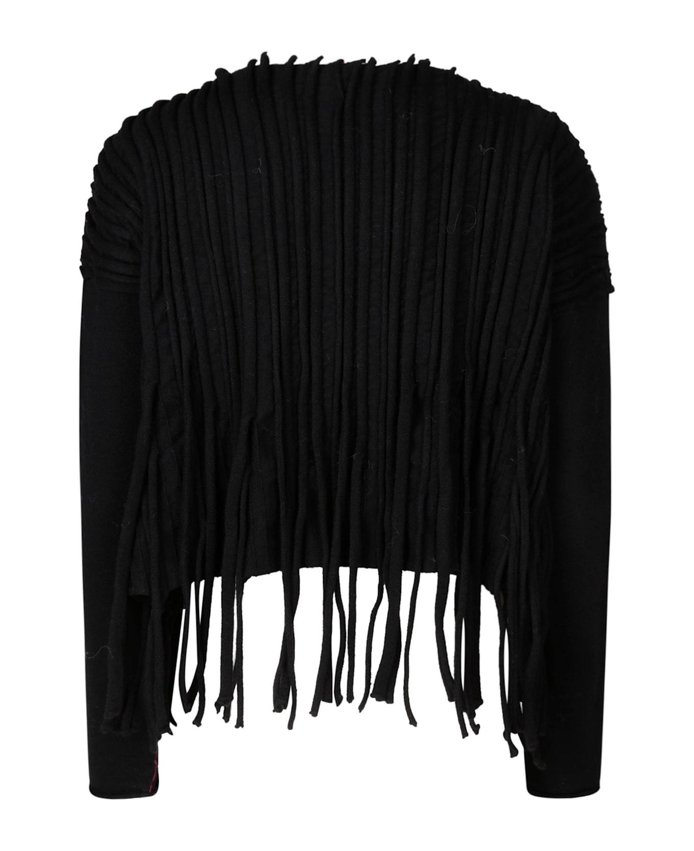 Liviana Conti Sweater With Fringes - Black