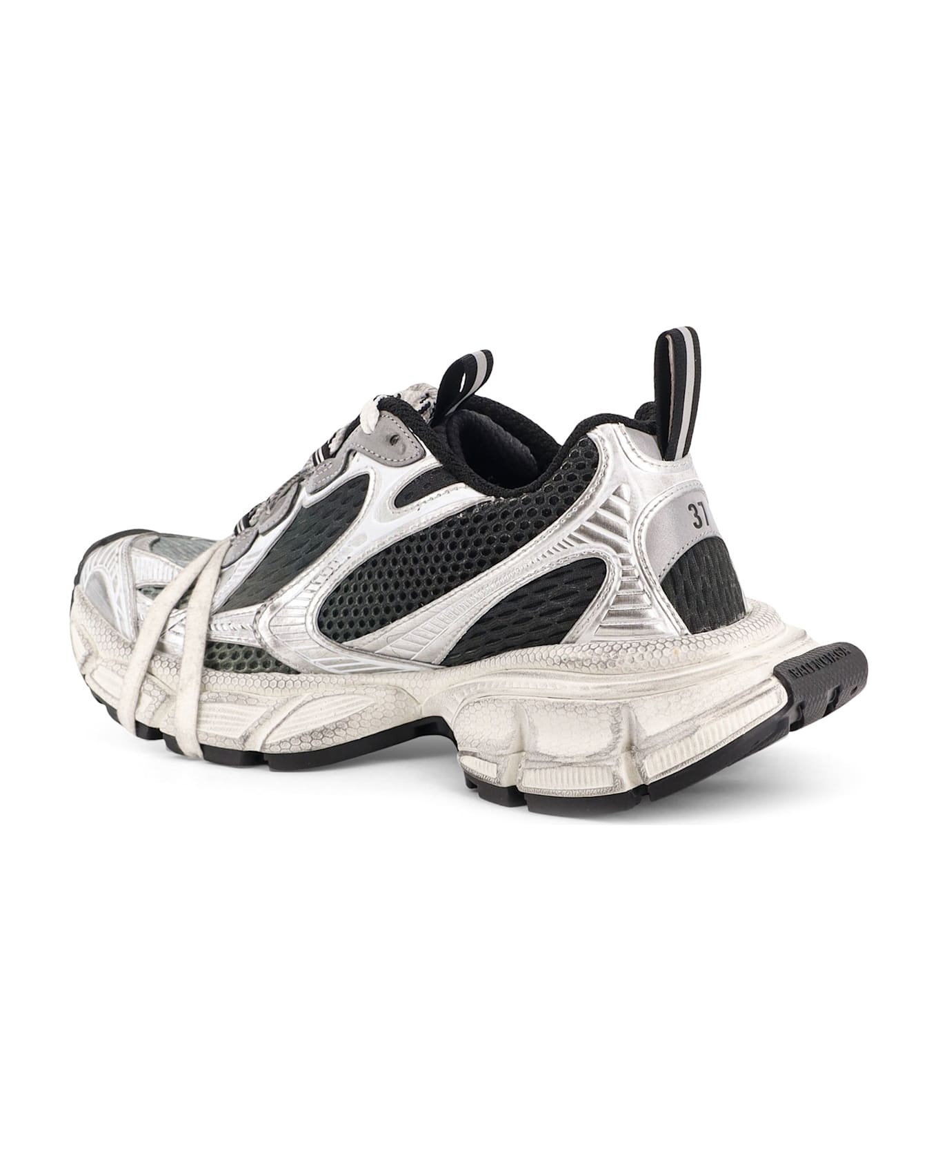 Balenciaga 3xl Gradient Mesh Sneakers With Used Effect - Grey