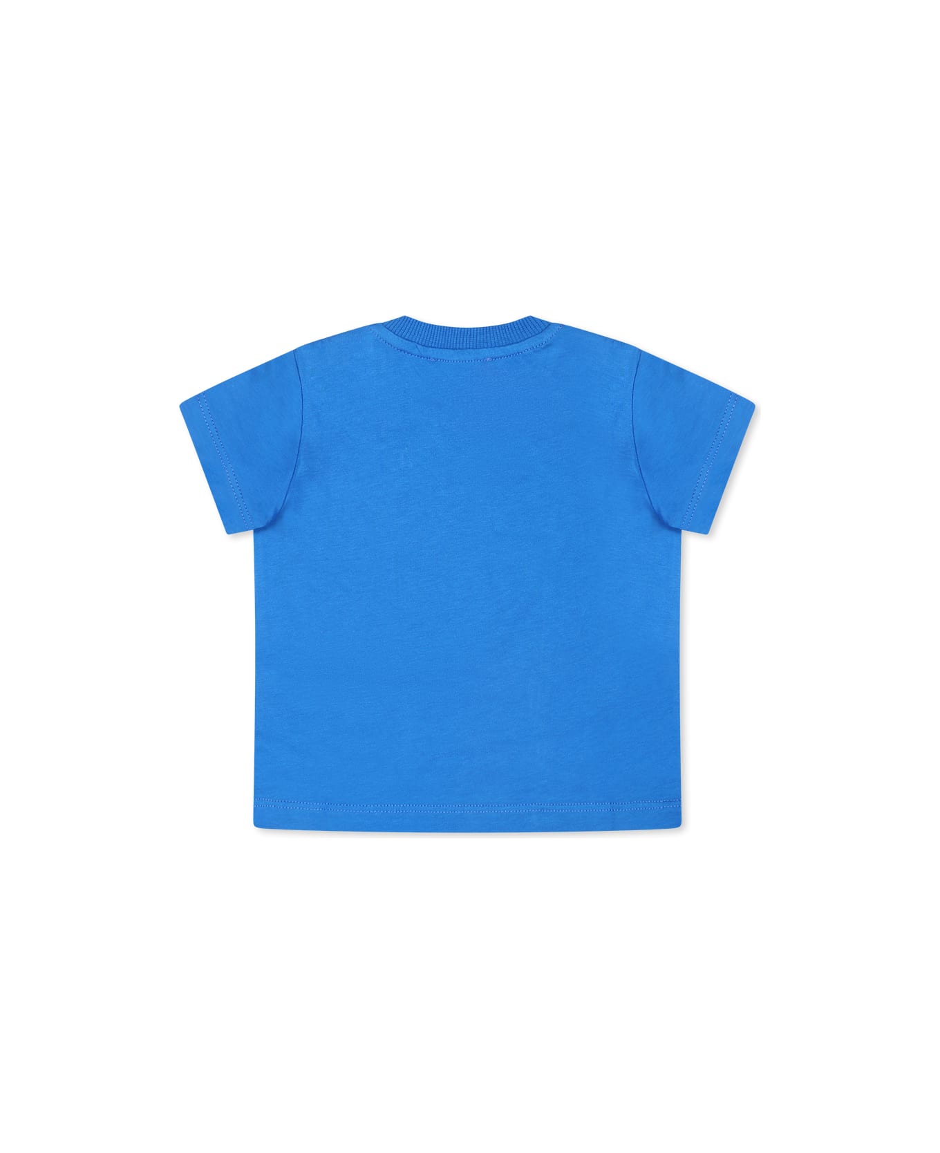 Moschino Light Blue T-shirt For Baby Boy With Three Teddy Bears - Light Blue