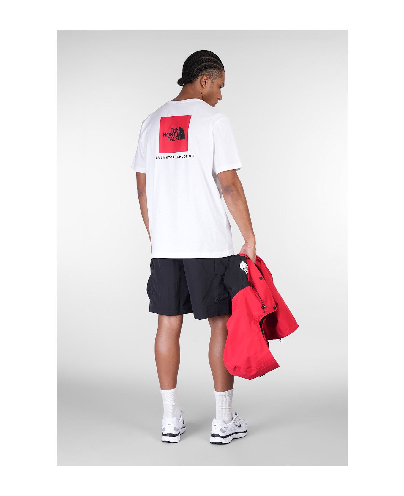 The North Face Ss Box Nse Tee T-shirt In White Cotton - white