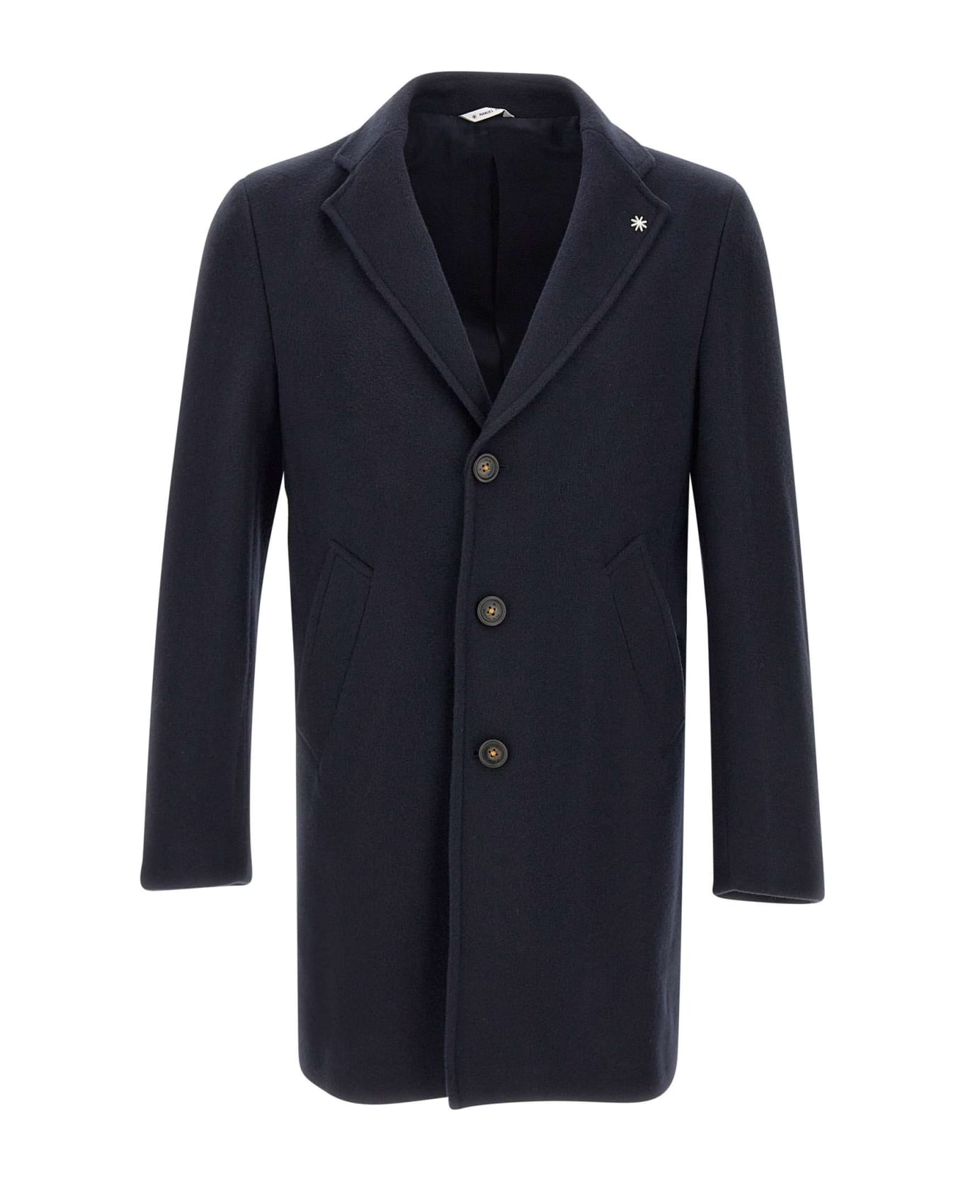 Manuel Ritz Wool Coat - Blu