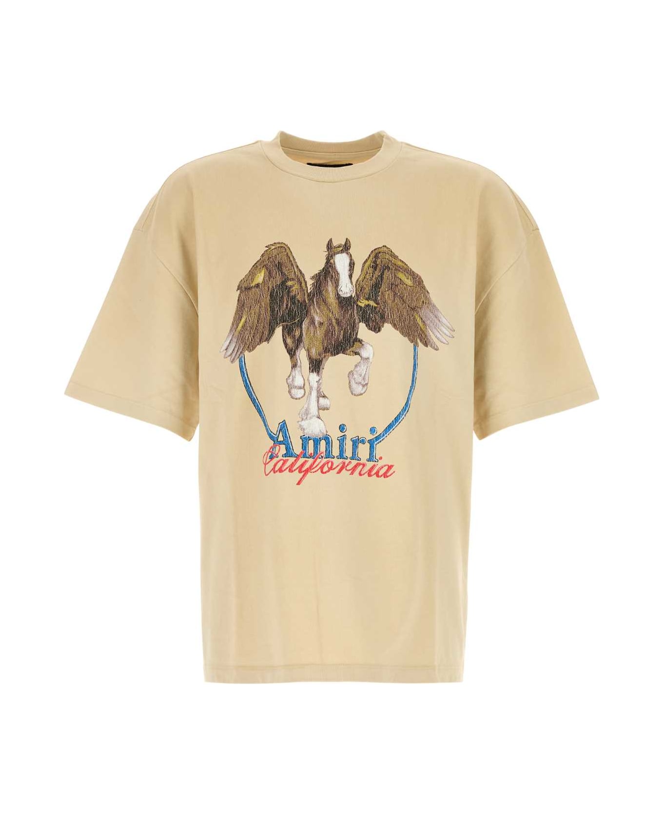 AMIRI Beige Cotton T-shirt - ALABASTER