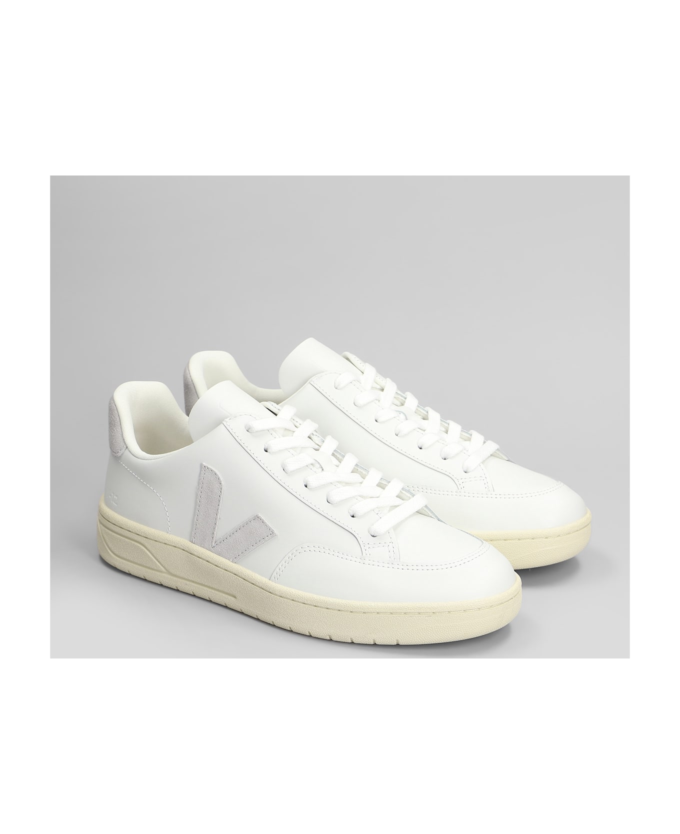 Veja V-12 Sneakers In White Leather - white