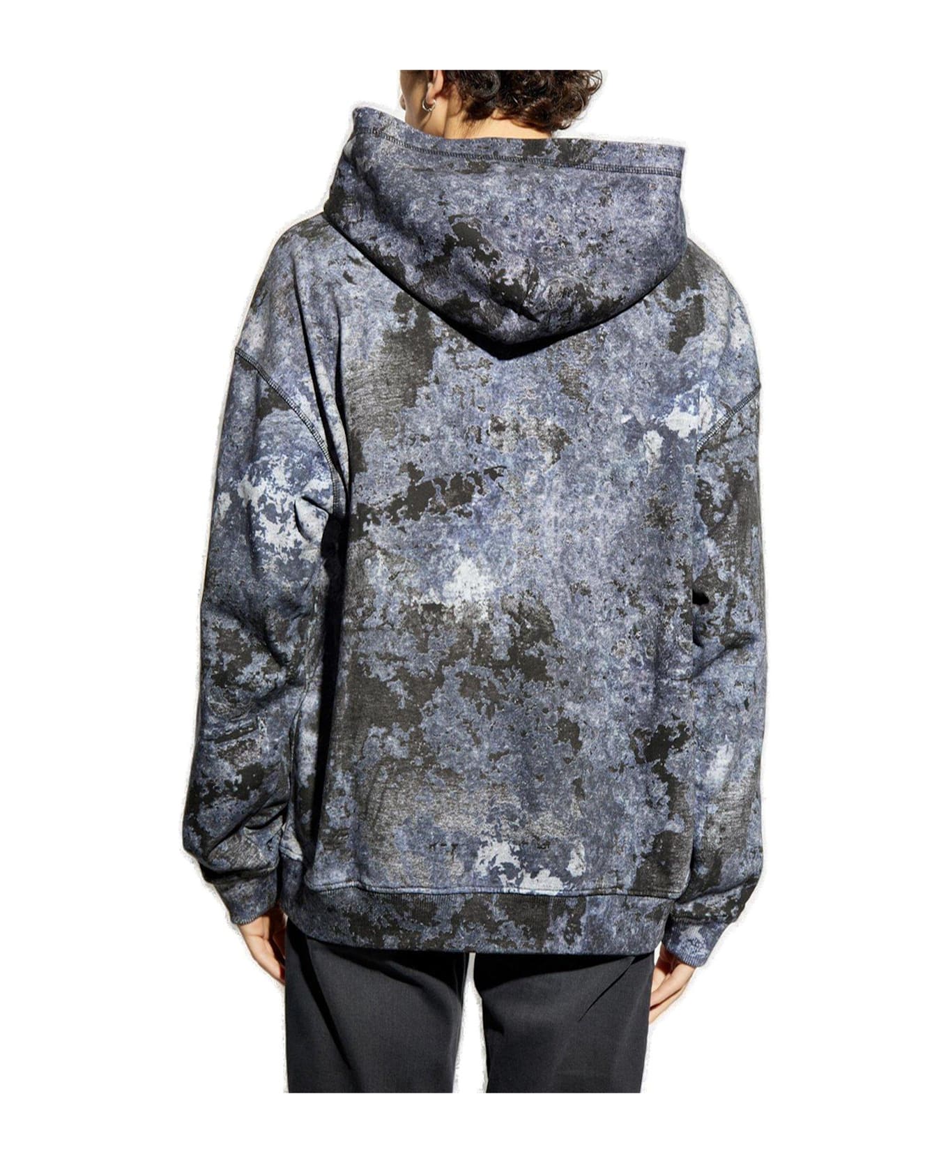 Diesel S-boxt-hood-r8 Marble-effect Burnout Hoodie