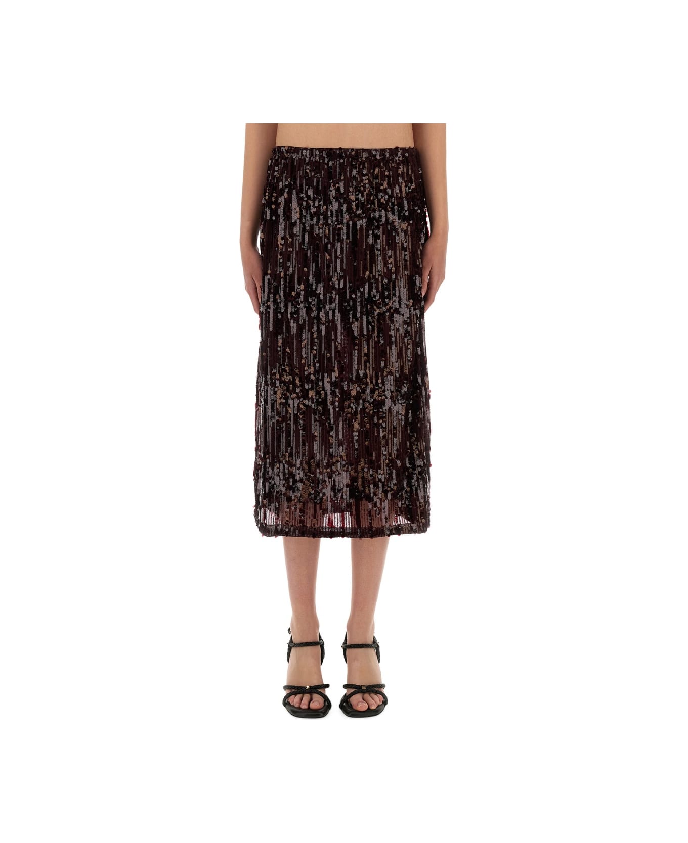 Baum und Pferdgarten Midi Skirt "jaino" - BORDEAUX