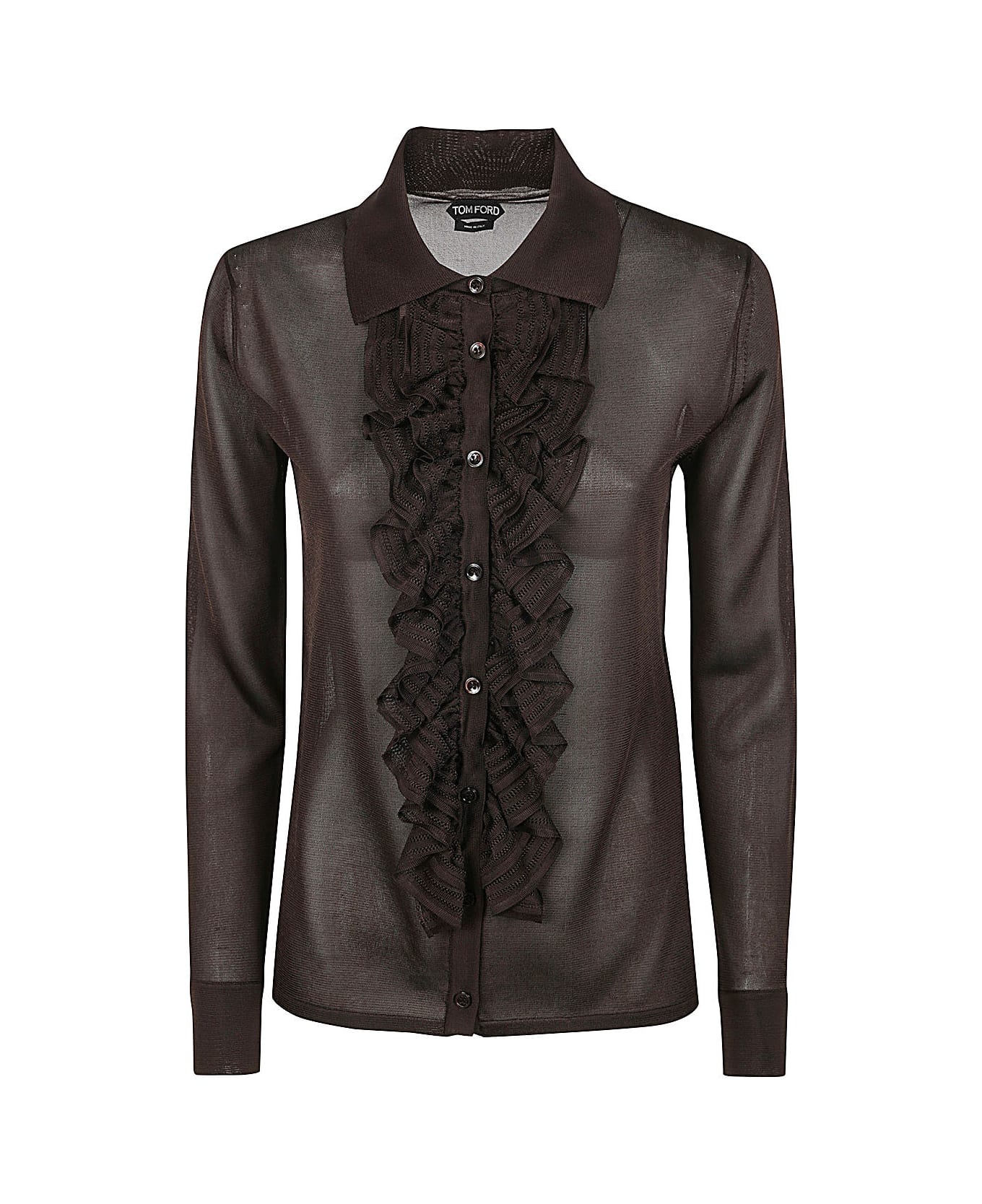 Tom Ford Knitted Shirt - Chocolate Brown