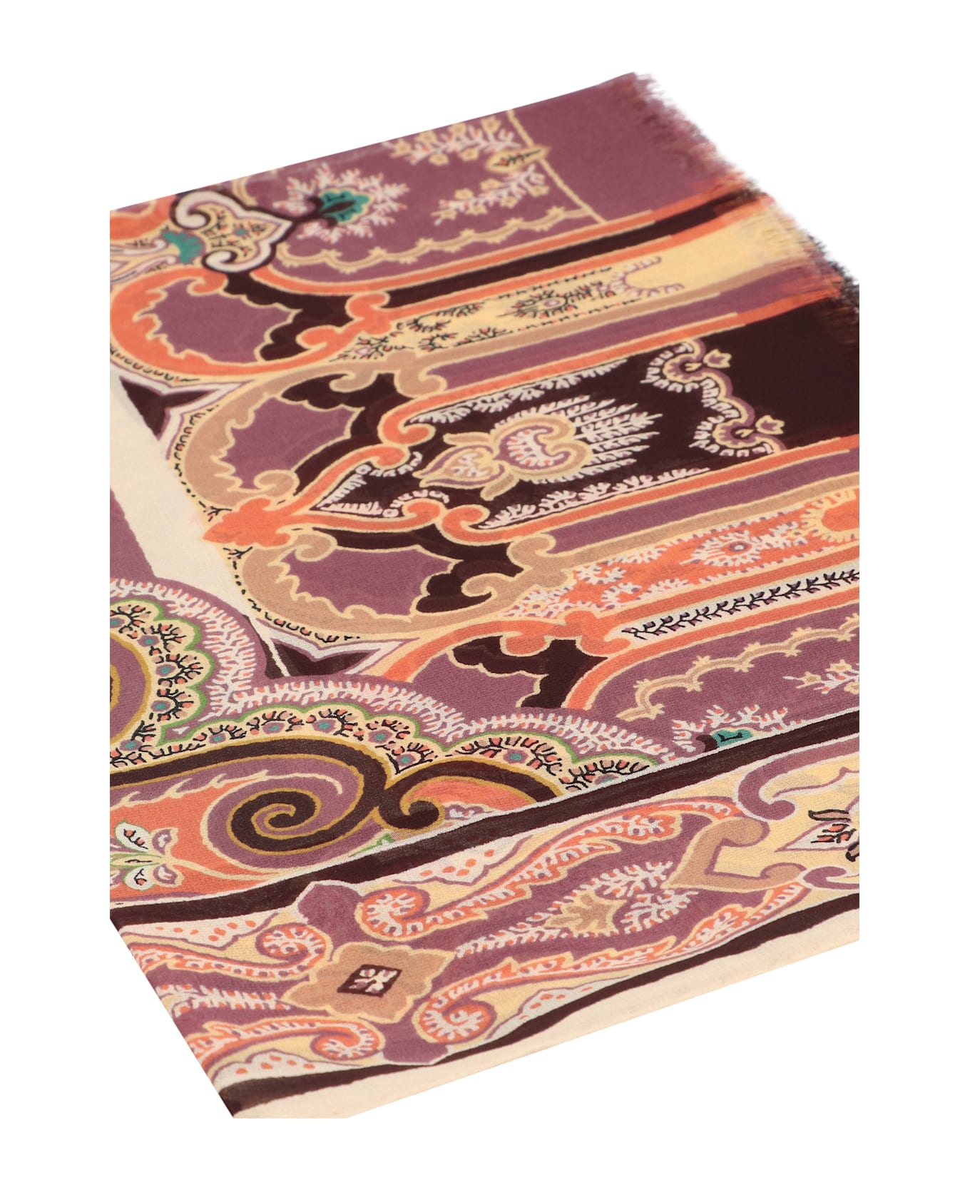 Etro Printed Silk Scarf - Beige