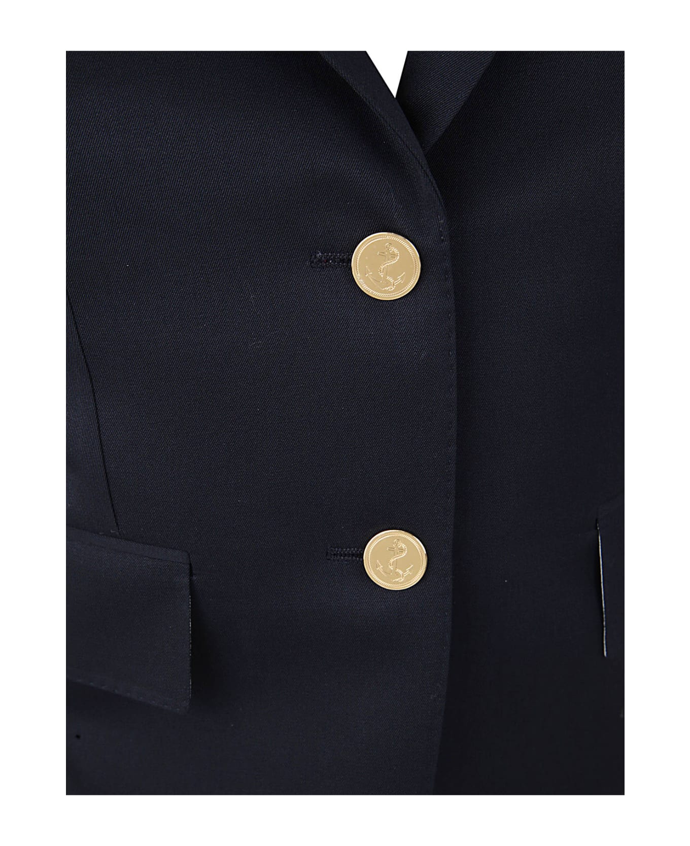 Thom Browne High Armhole Sportcoat In Wool Gabardine - Navy ブレザー