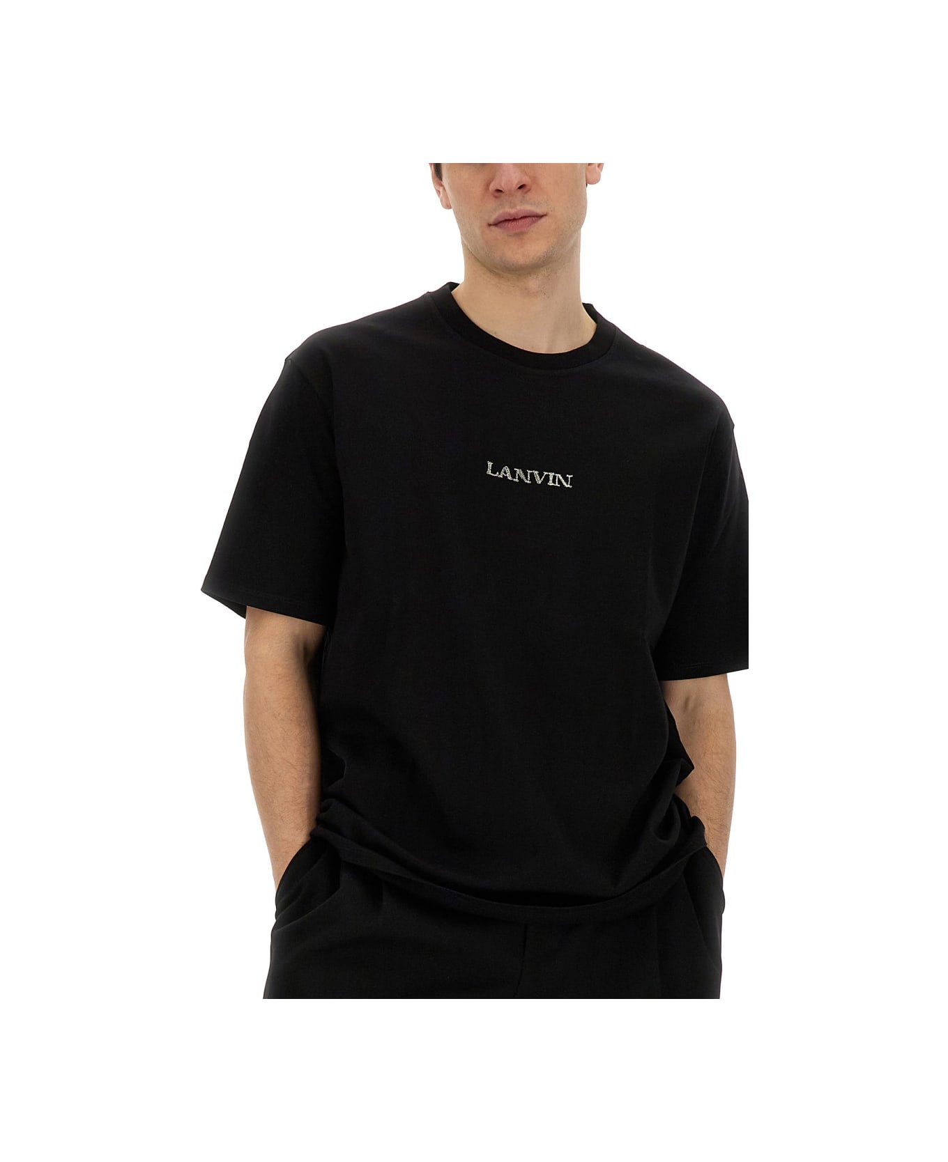 Lanvin T-shirt With Logo - BLACK