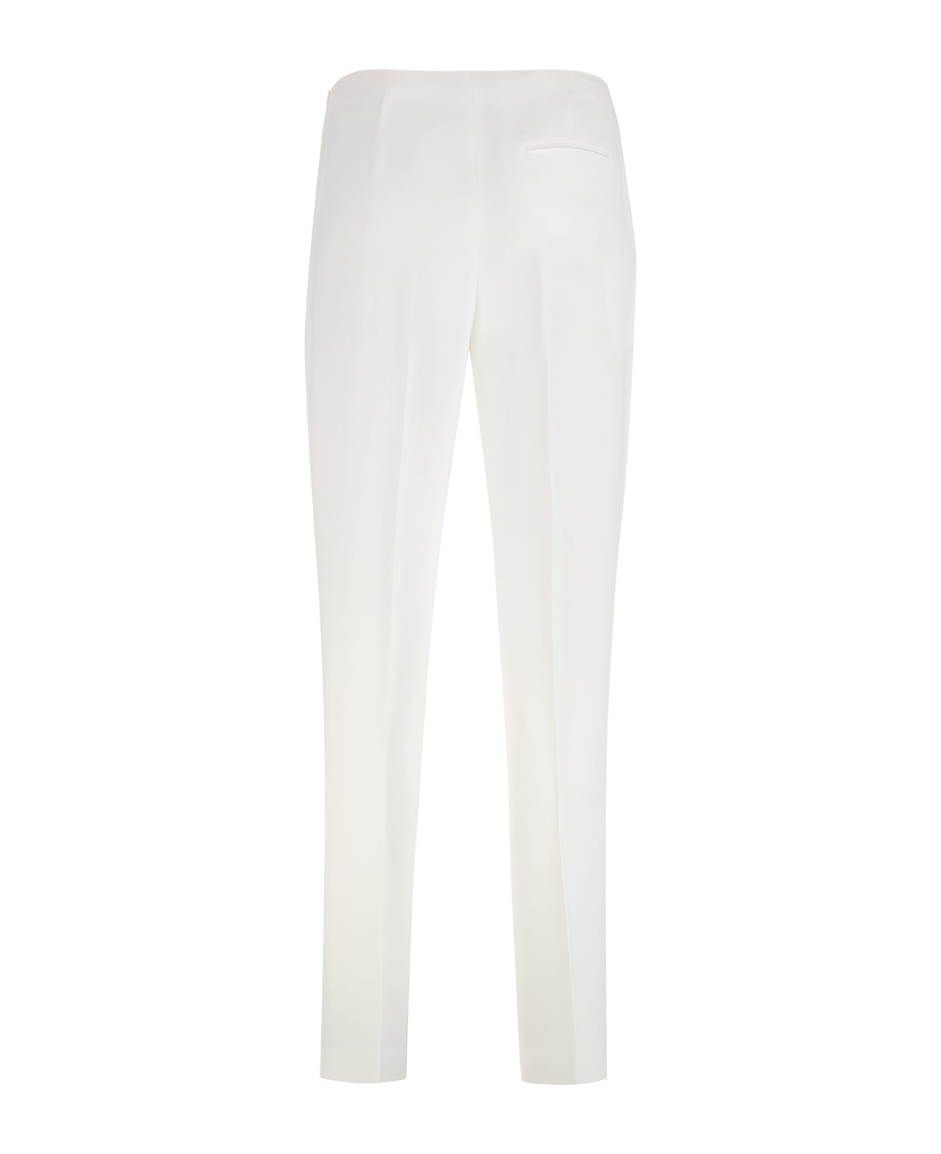 Alberta Ferretti Tailored Trousers In Stretch Fabric - White