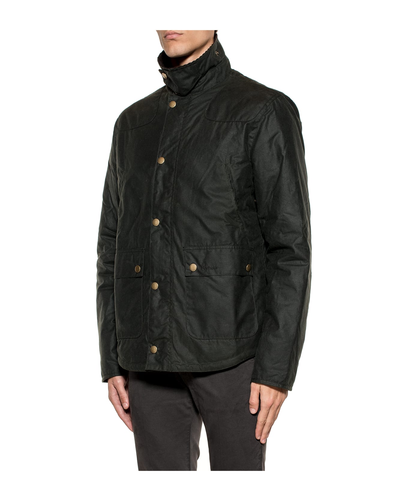 Barbour Green Reelin Waxed Cotton Jacket | italist