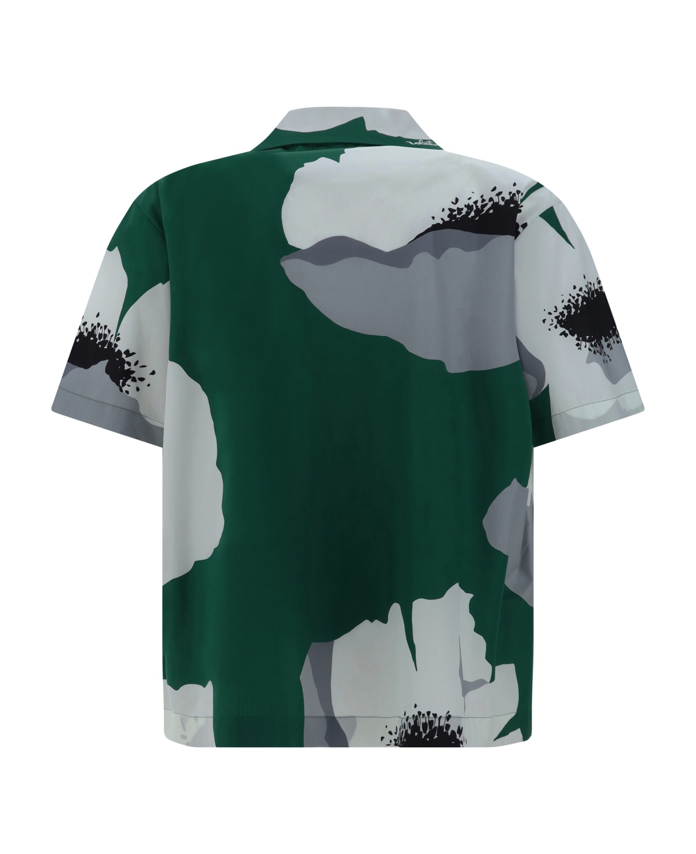 Valentino Garavani Poplin Bowling Shirt - Smeraldo/grigio