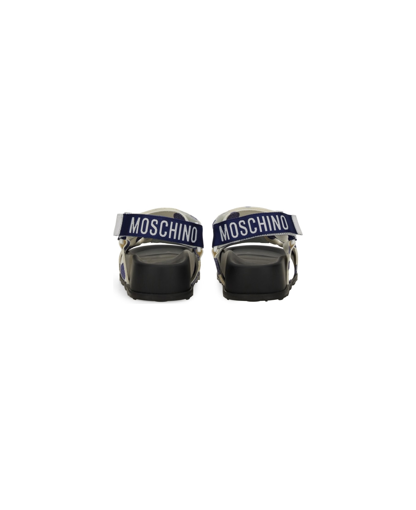 Moschino Sandal With Logo - WHITE
