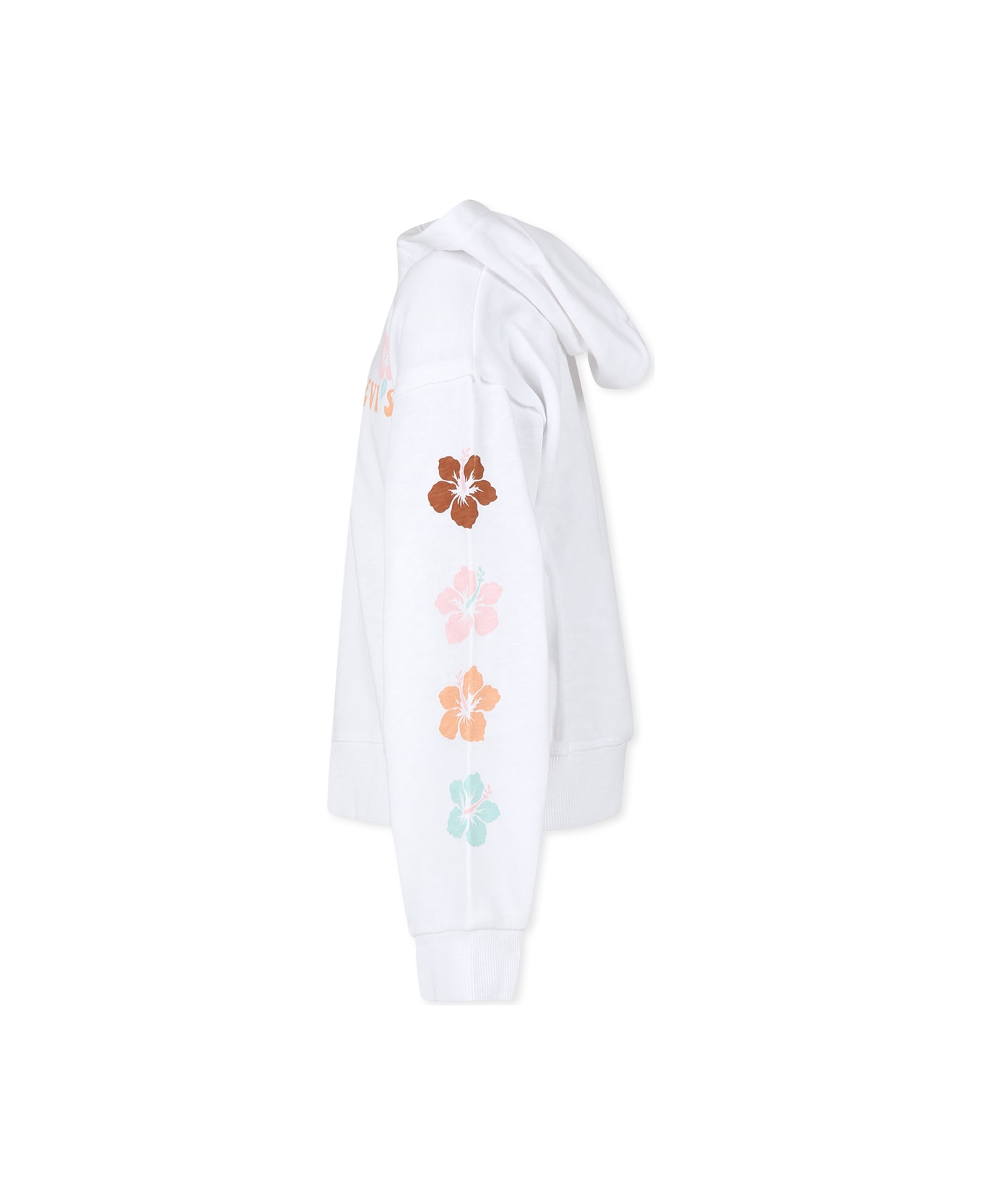 Levi
s White Sweatshirt For Girl With Logo - Ivory