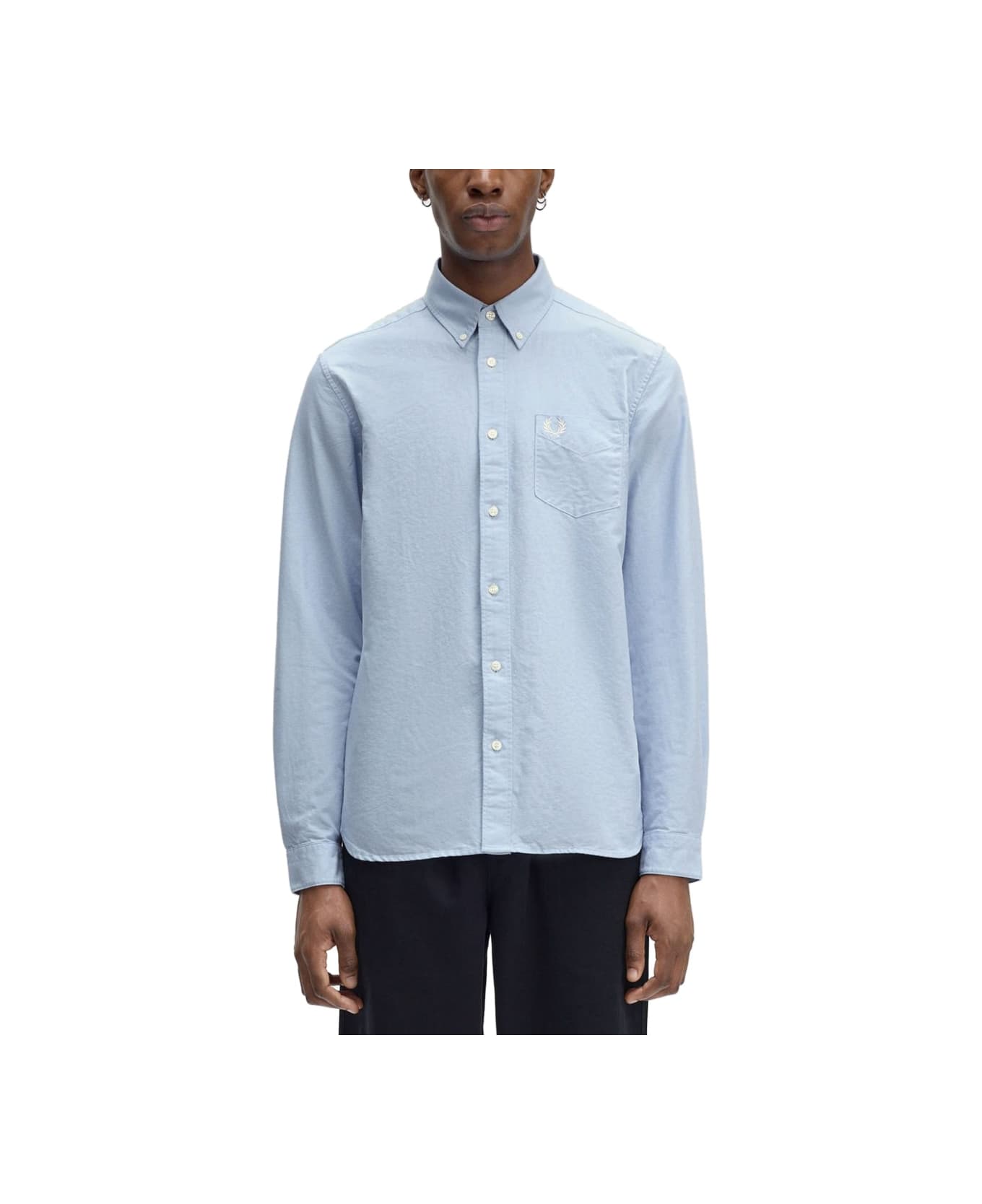 Fred Perry Cotton Oxford Shirt - BABY BLUE