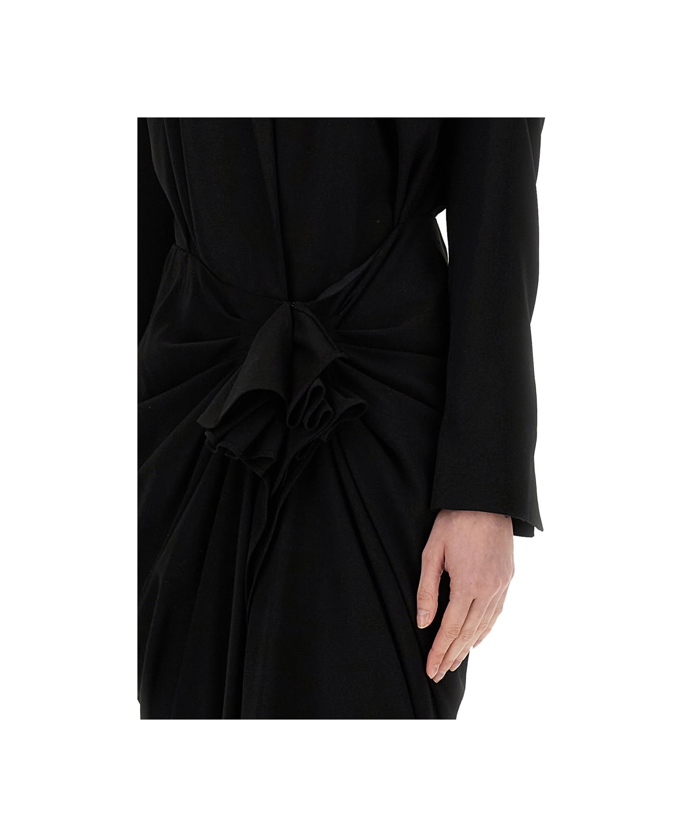 Dries Van Noten Midi Dress - BLACK ワンピース＆ドレス