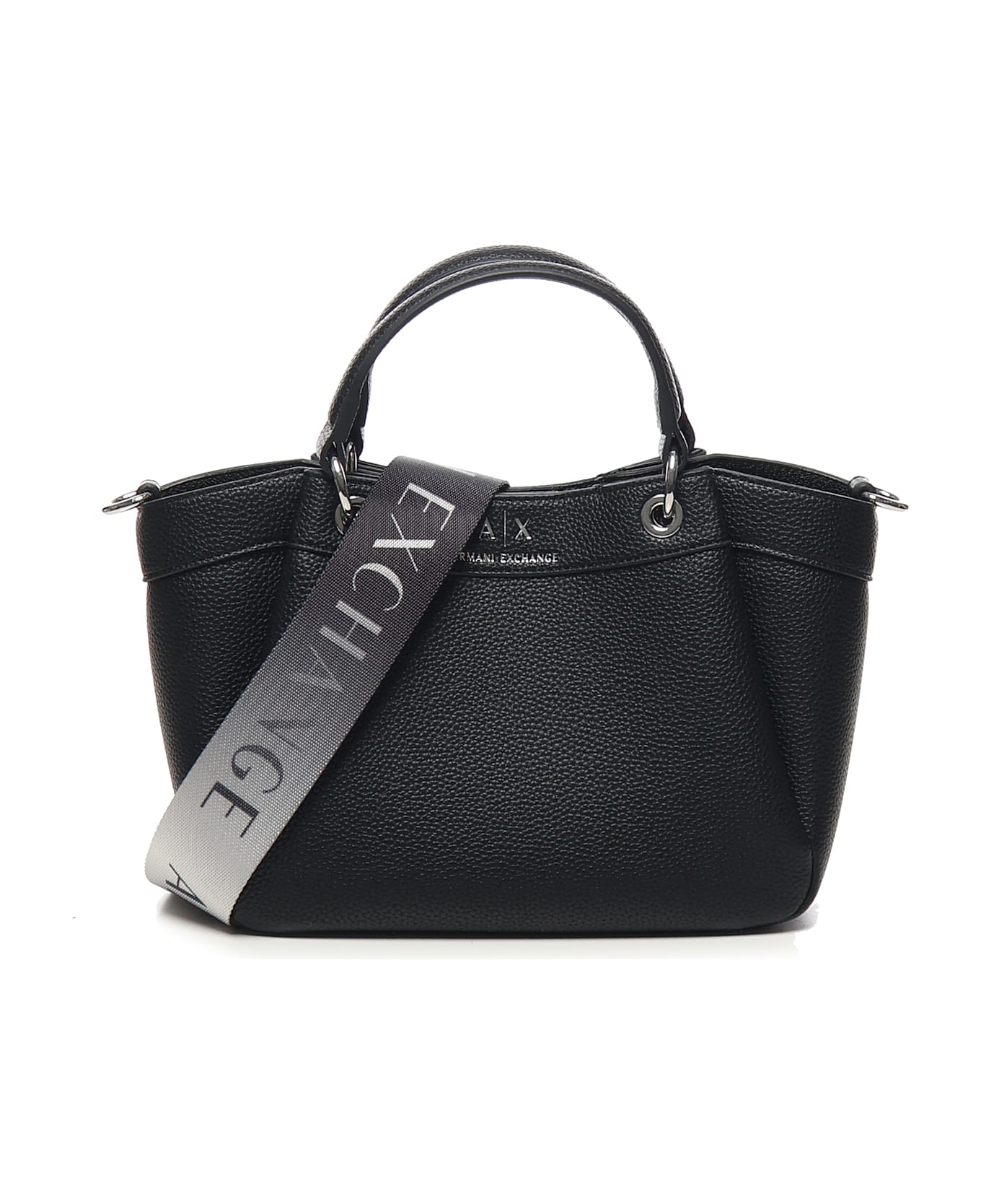 Armani Collezioni Small Handbag With Degradè Shoulder Strap - Black
