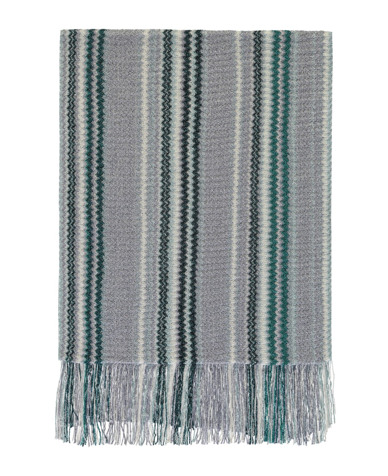 Missoni Fringed Scarf - turquoise スカーフ＆ストール