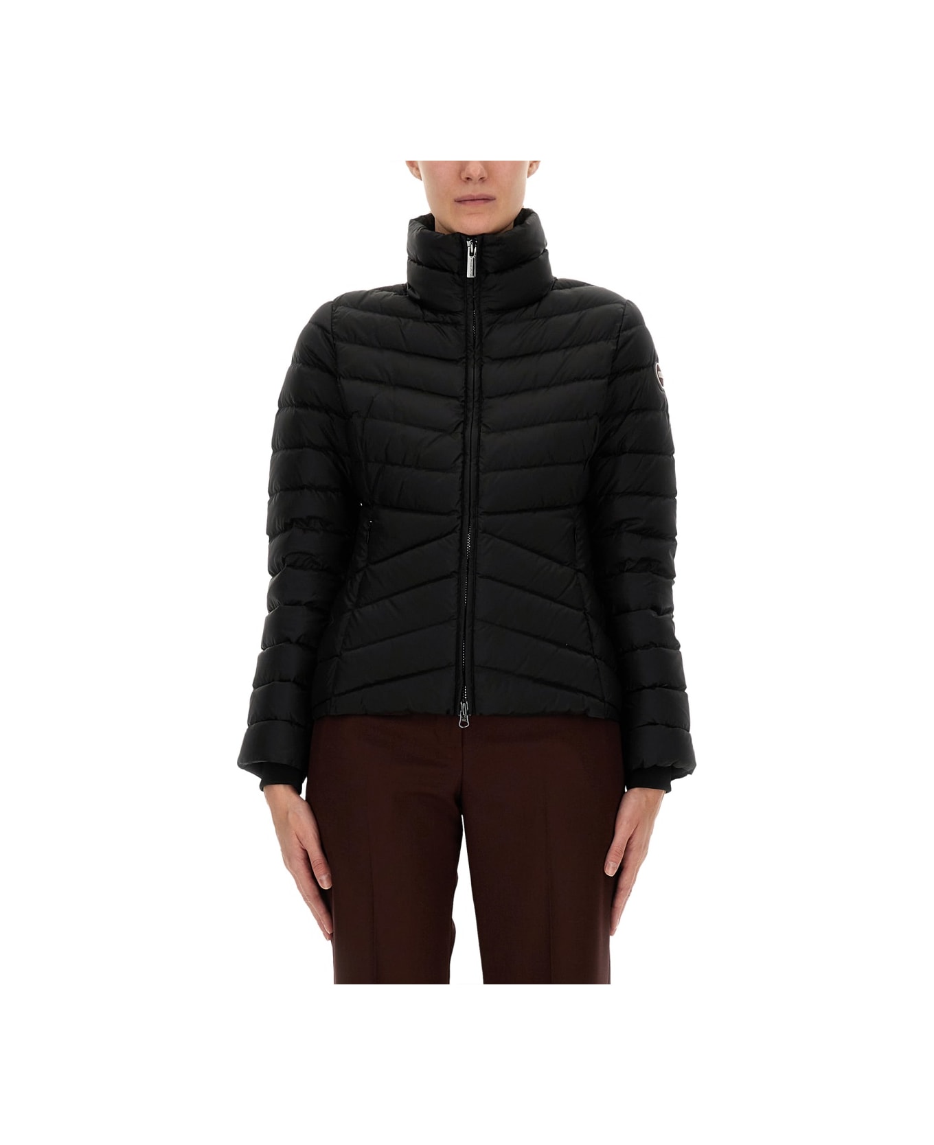 Colmar Down Jacket With Knitted Cuffs - BLACK