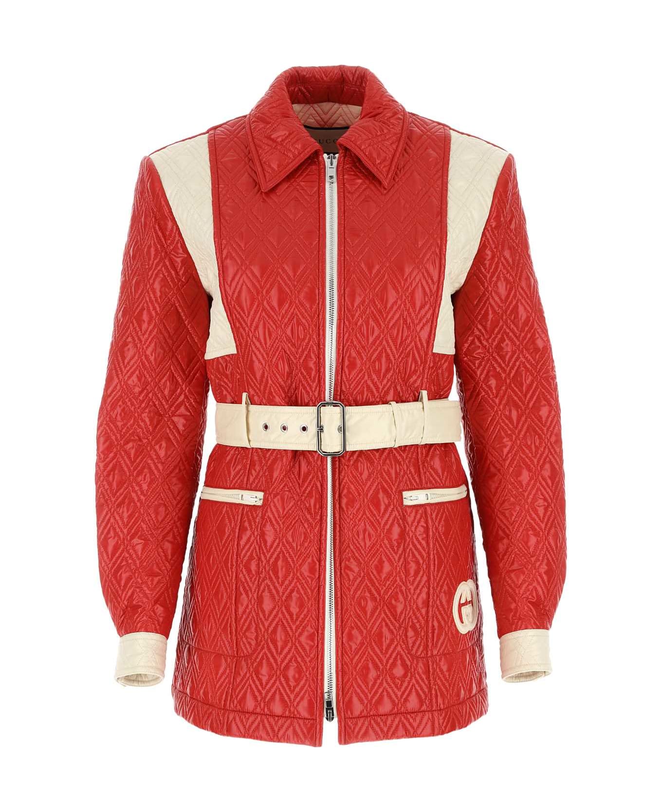 Gucci Red Polyester Jacket - Multicolor ジャケット