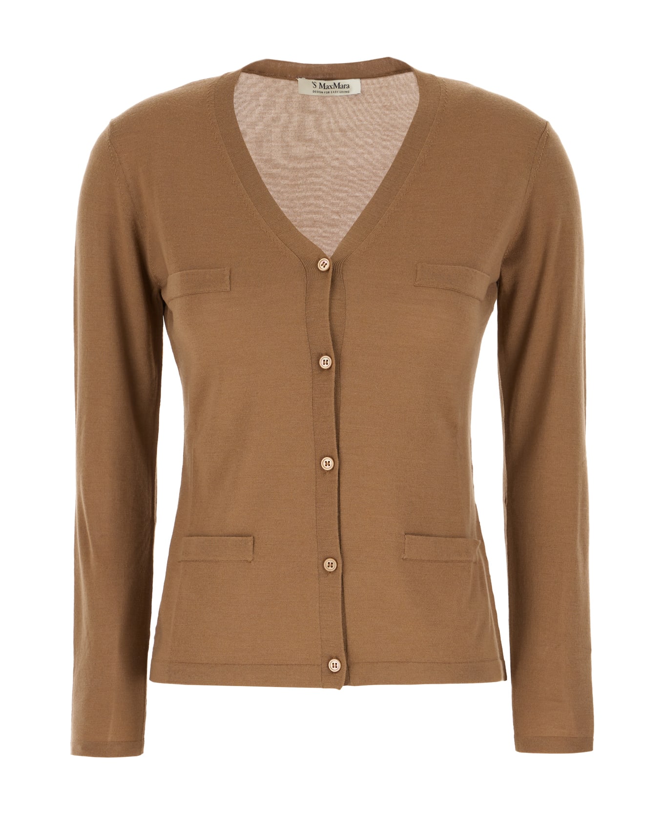 'S Max Mara Camel Wool Cardigan - Cammello