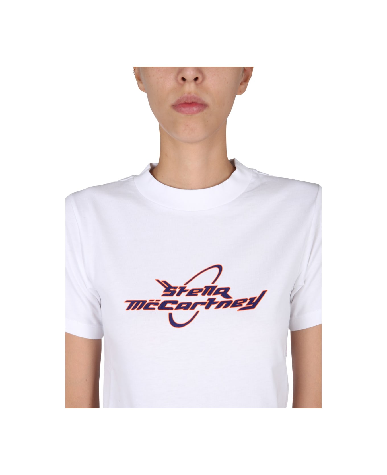 Stella McCartney T-shirt With Logo Print - WHITE
