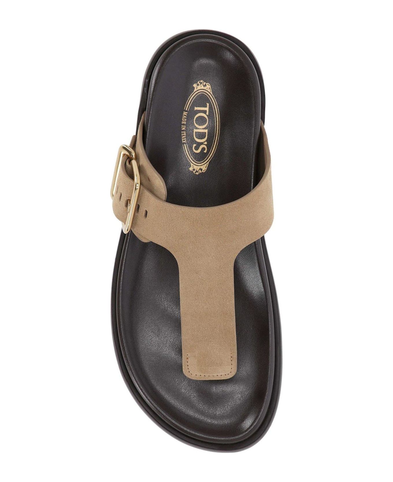 Tod
s Buckle Detailed Thong Sandals - NEUTRALS