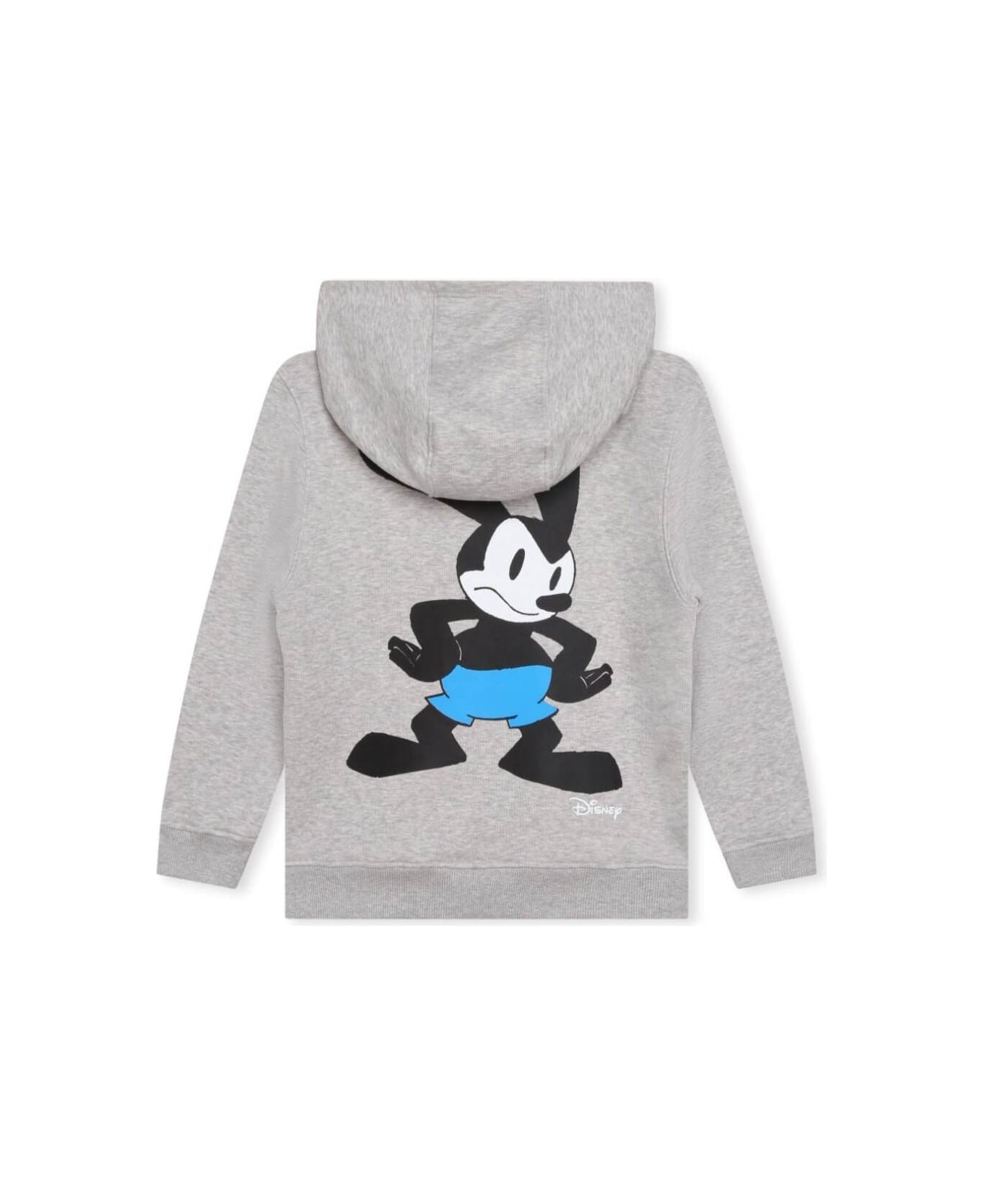 Givenchy Grey Sweatshirt With Disney X Oswald 'cartoon' Print In Cotton Blend Boy - GREY ニットウェア＆スウェットシャツ