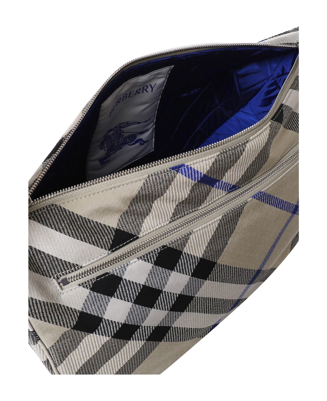 Burberry Check Crossbody Bag - Grey