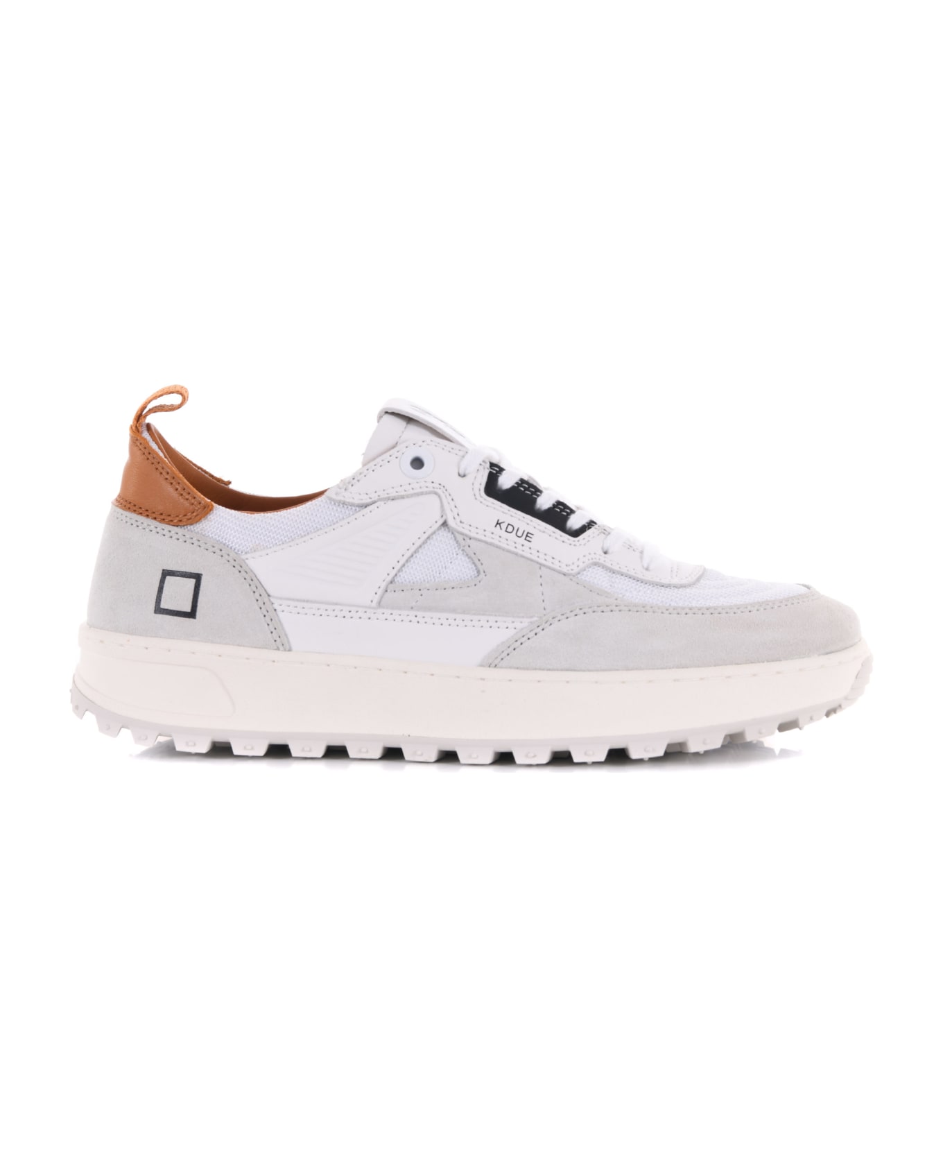 D.A.T.E. Sneakers "kdue Colored" In Suede And Nylon Mesh - Bianco/arancio スニーカー