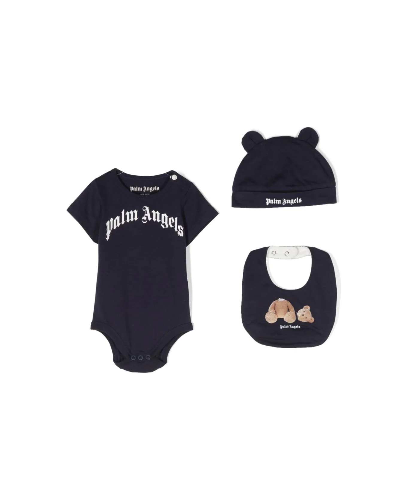 Palm Angels Blue Gift Box With Logo And Teddy Bear - Blue ボディスーツ＆セットアップ