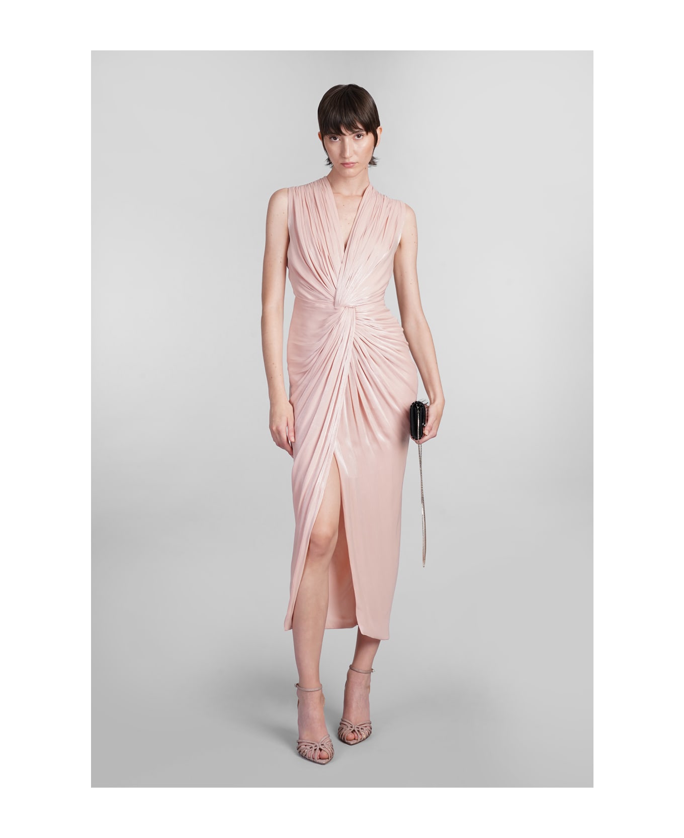 Costarellos Franca Dress In Rose-pink Polyester - rose-pink