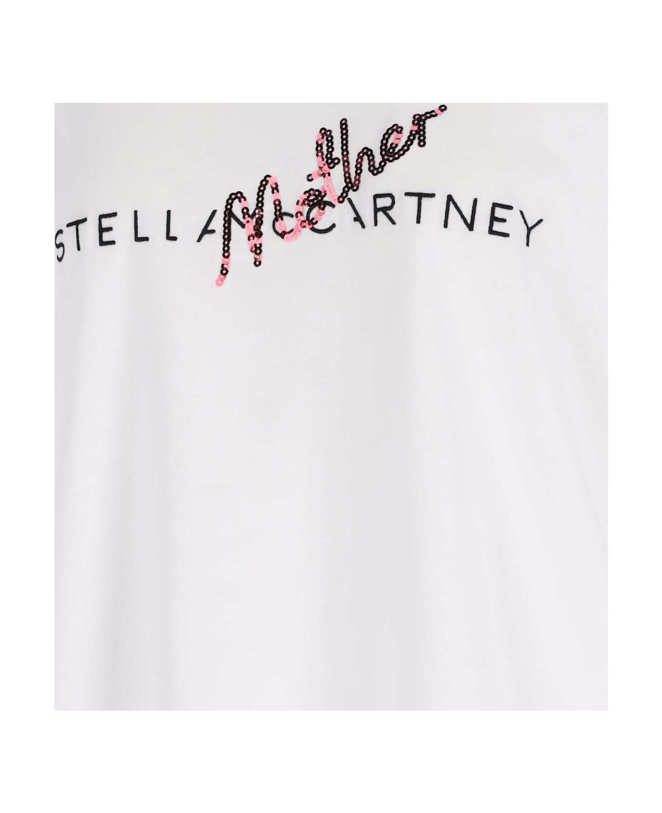 Stella McCartney Sequin Logo T-shirt - White