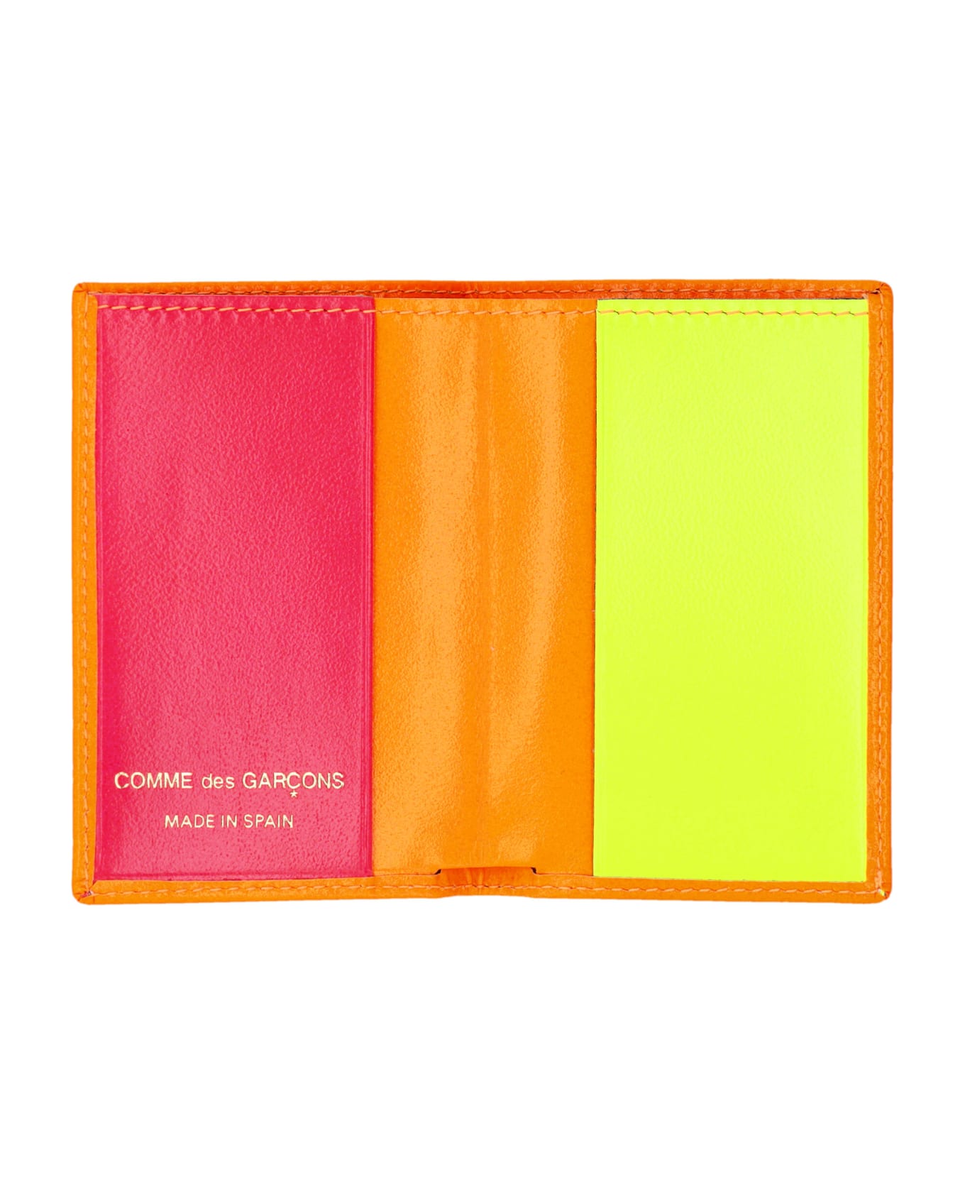 Comme des Garçons Wallet Super Fluo Bifold Cardholder - LIGHT ORANGE 財布