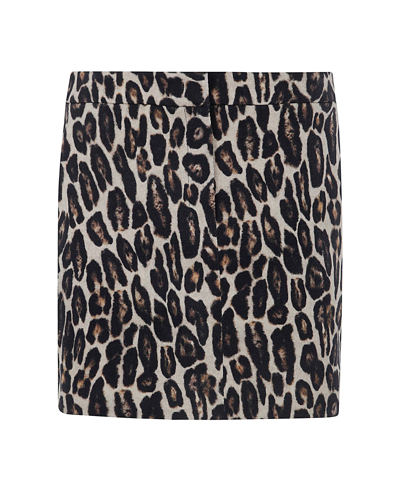 Theory Classic Leopard Print Mini Skirt - E Beige Multi