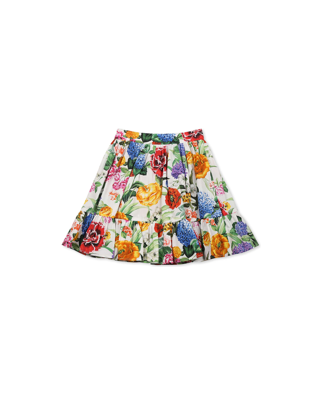 Dolce & Gabbana Multicolor Skirt For Baby Girl With Floral Print - Multicolor