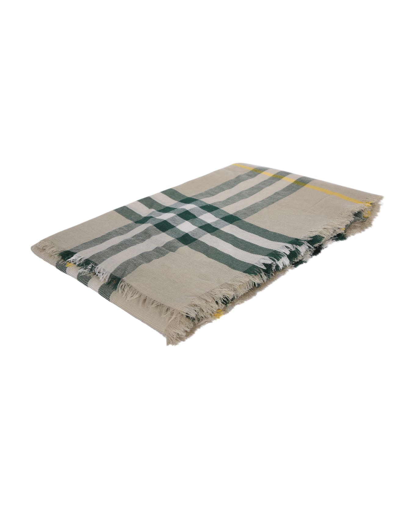 Burberry Check Paster Green Scarf - Beige スカーフ＆ストール