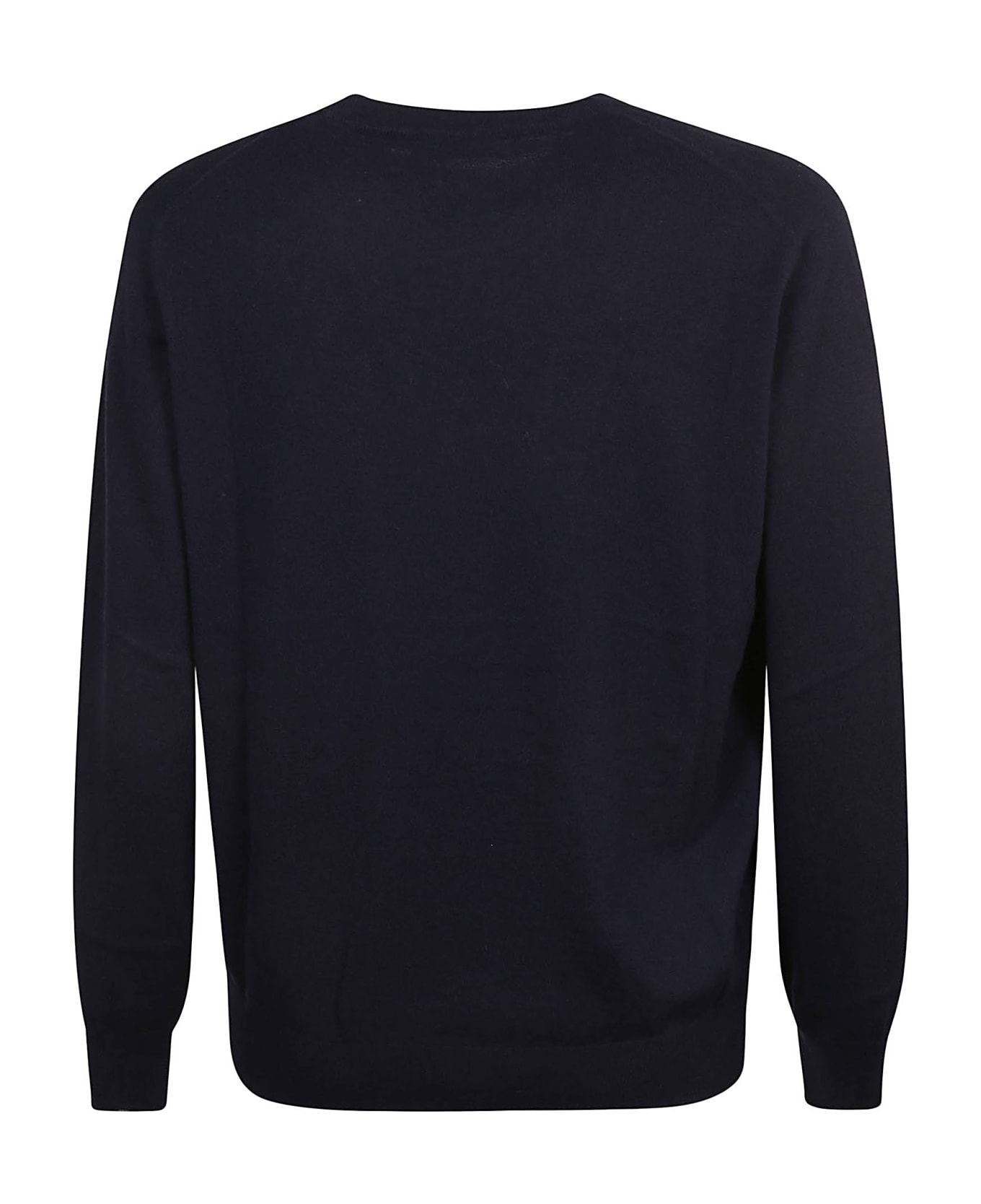 Brunello Cucinelli Plain Ribbed Sweater - Navy/Grey