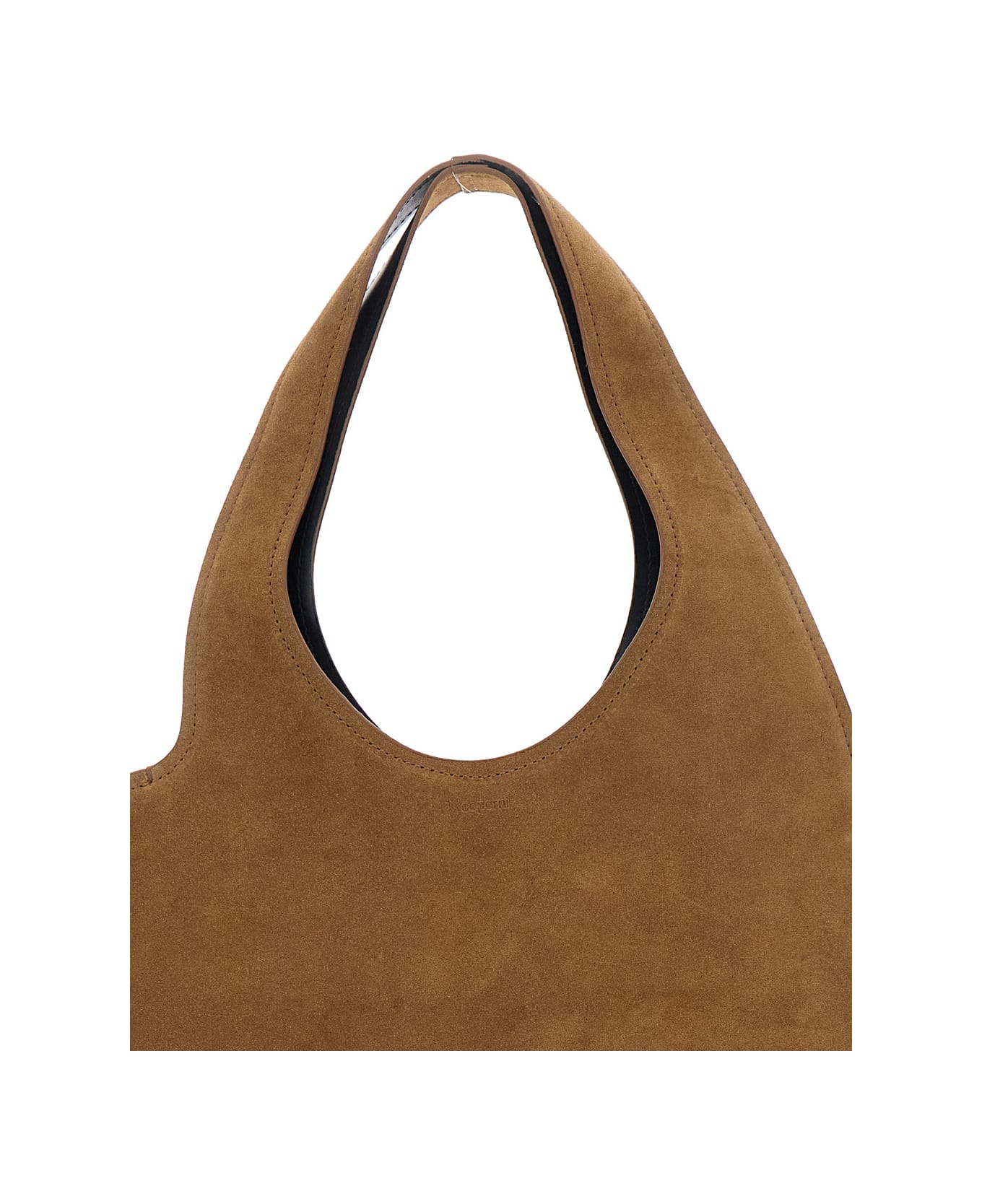 Coperni Brown Heart Shaped Shoulder Bag With Cut-out On The Handle In Suede Woman - Brown