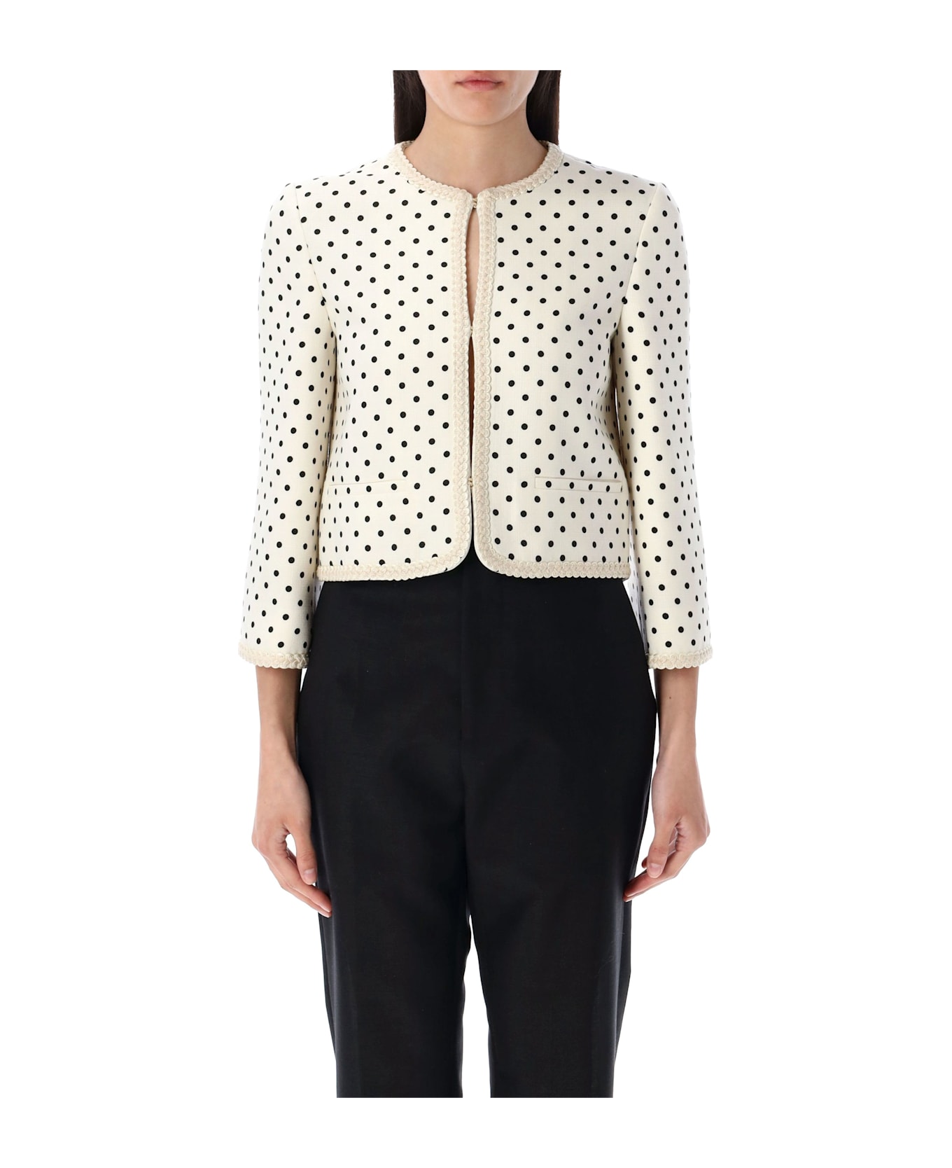Valentino Garavani Pludepois Print Jacket - IVORY BLACK