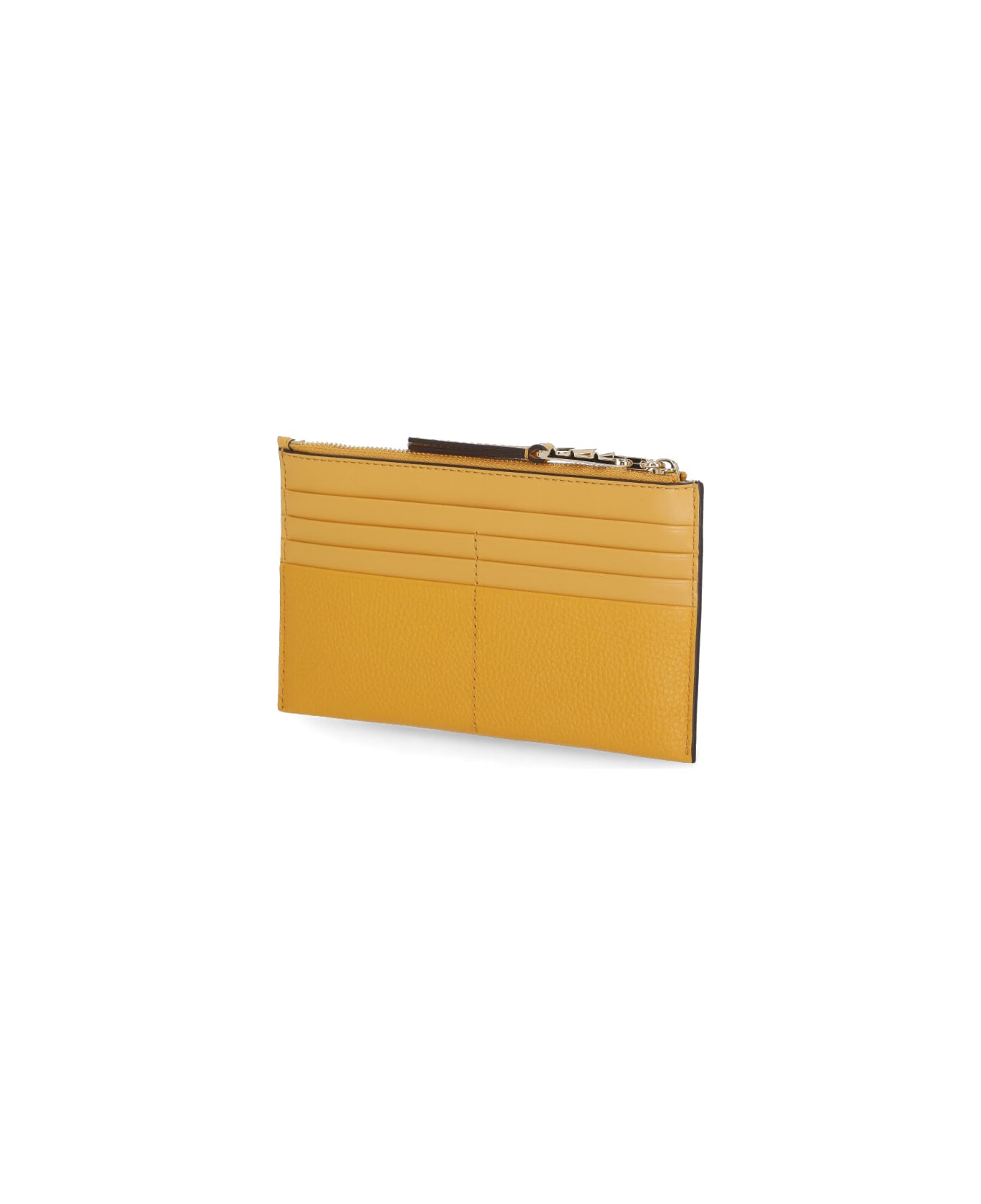 Michael Kors Logo Plaque Zipped Wallet - Yellow 財布